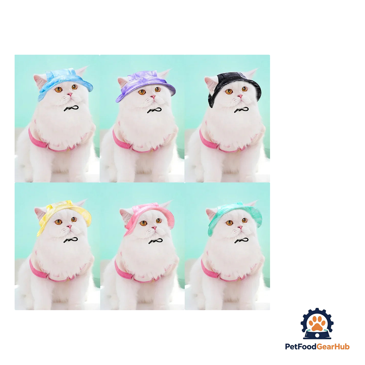 PetFoodGearHub Tie-Dyed Cat Hat with Ear Holes - Summer Sun Cap - product image 3