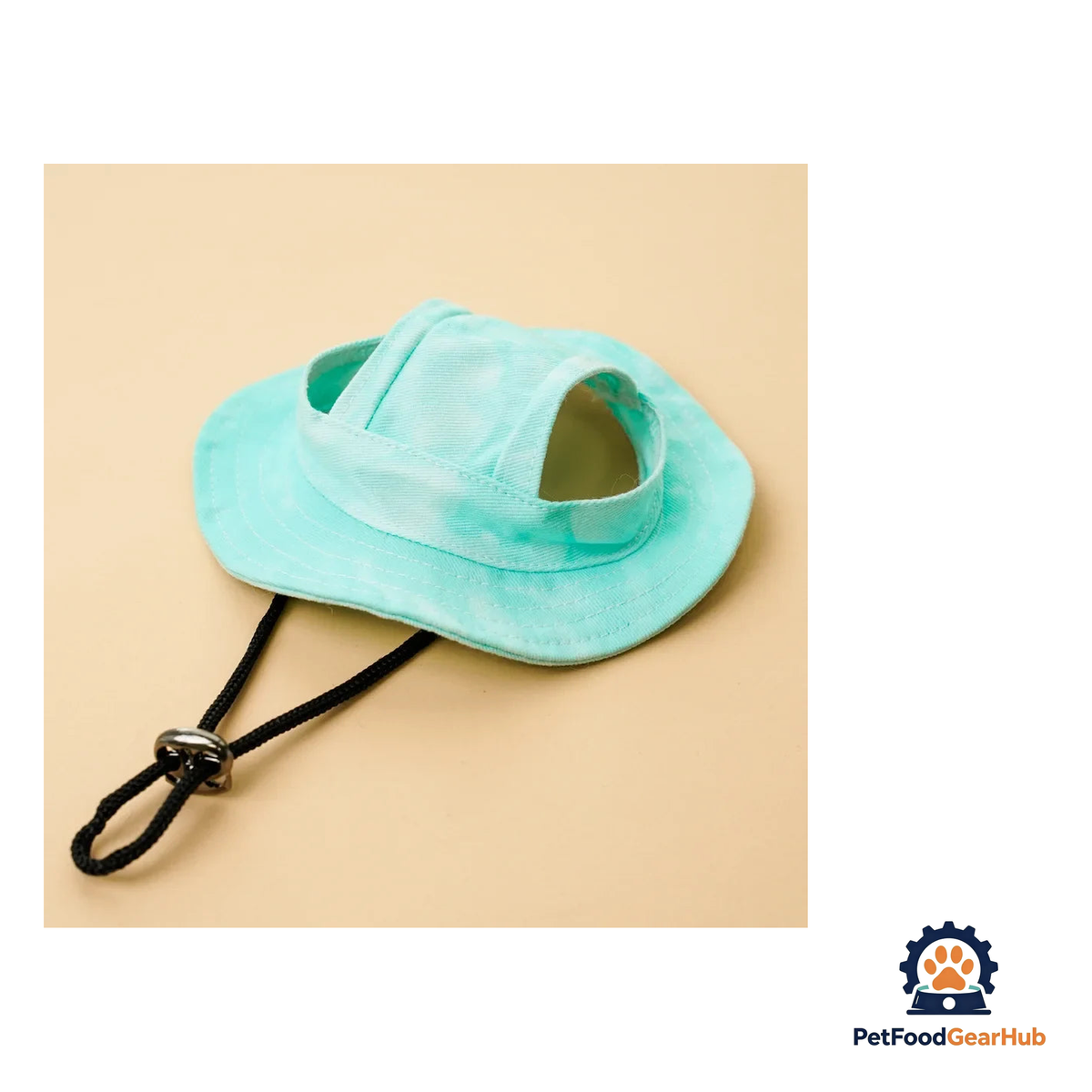 PetFoodGearHub Tie-Dyed Cat Hat with Ear Holes - Summer Sun Cap - product image 4