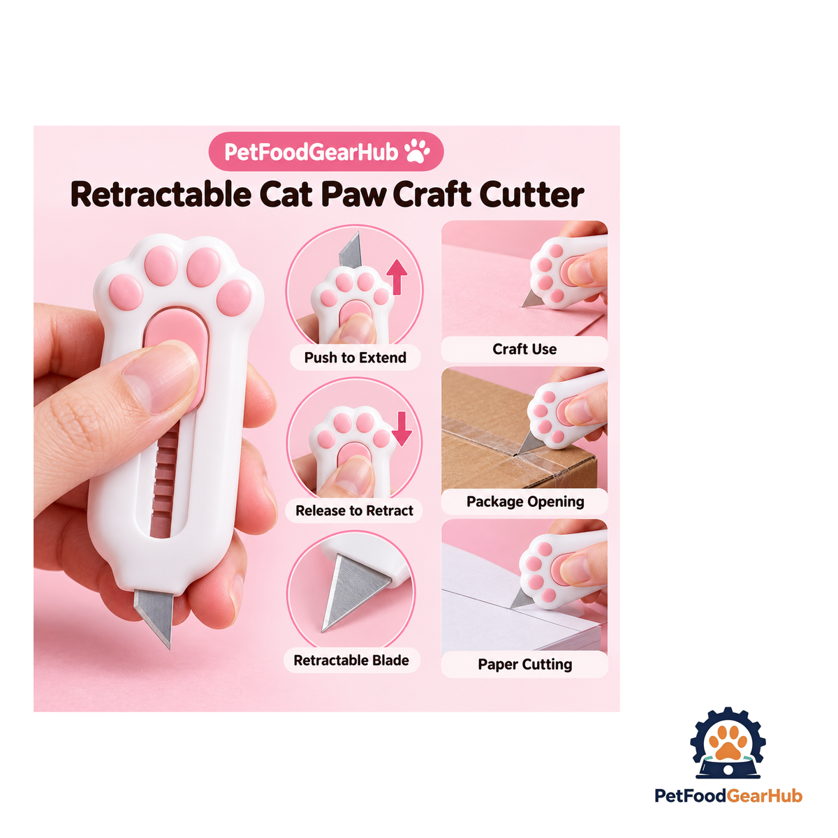 PetFoodGearHub Retractable Cat Paw Craft Cutter - product image 9
