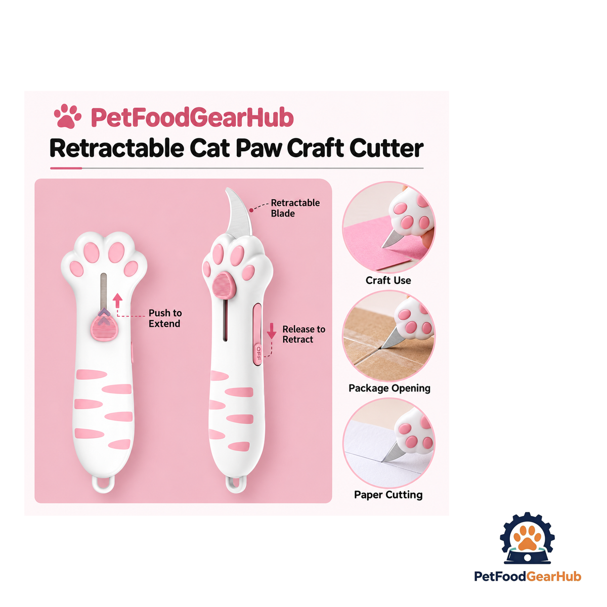 PetFoodGearHub Retractable Cat Paw Craft Cutter - product image 10