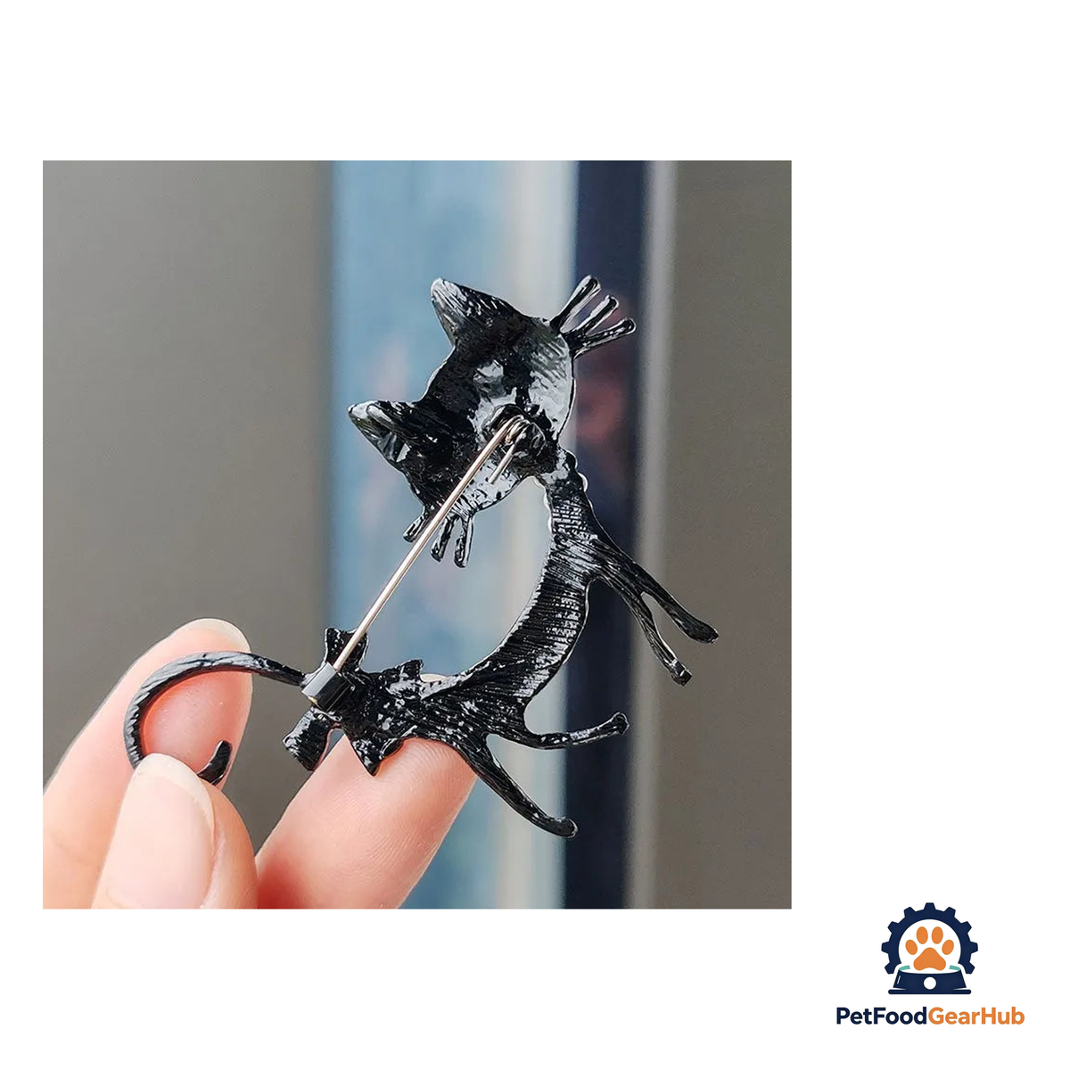 PetFoodGearHub Pearl Bow Cat Brooch Pin for Cat Lovers - product image 6