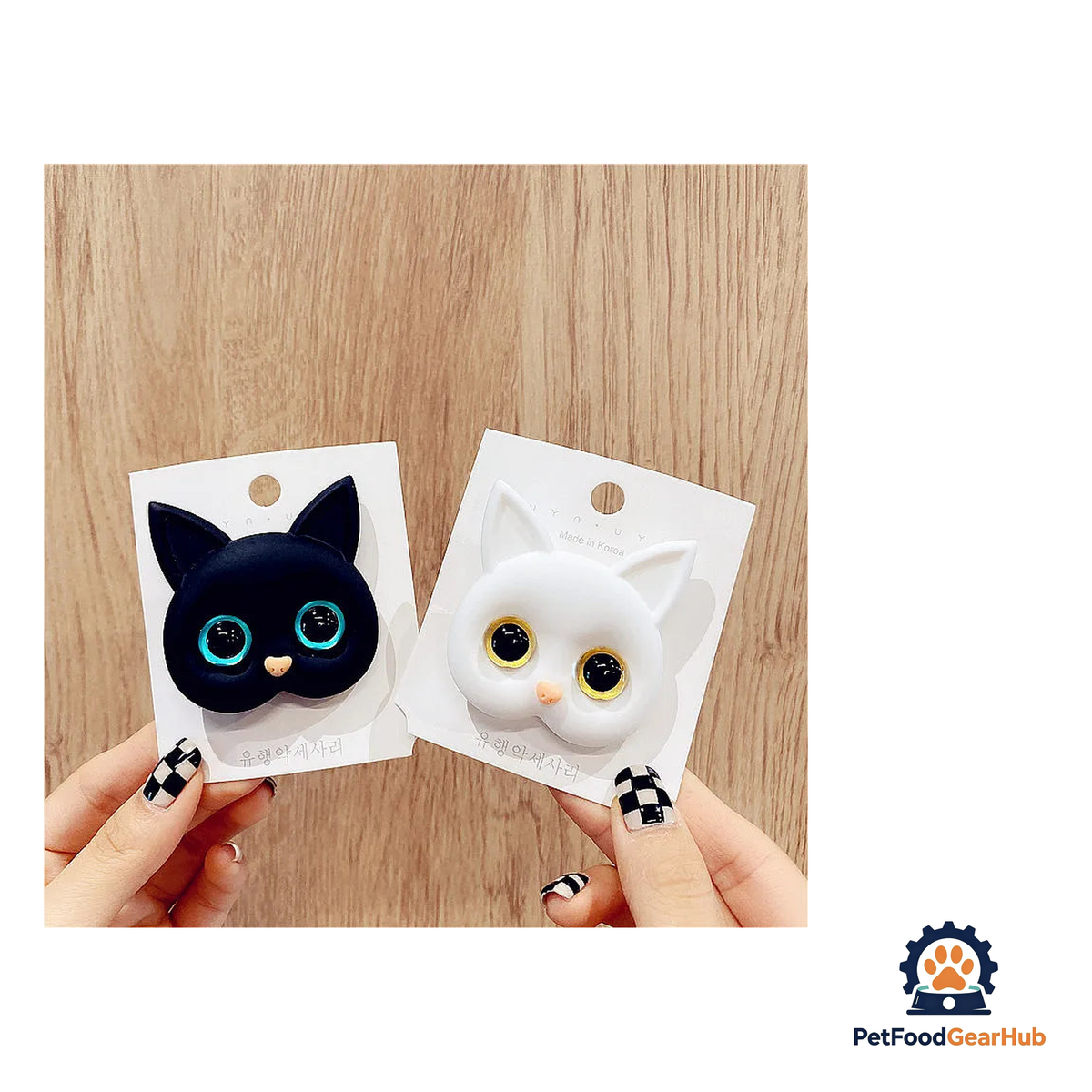 PetFoodGearHub Charming Cat Head Hair Clips - product image 4