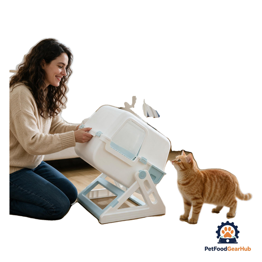 PetFoodGearHub Semi-Auto Flip Cleaning Litter Box - product image 1