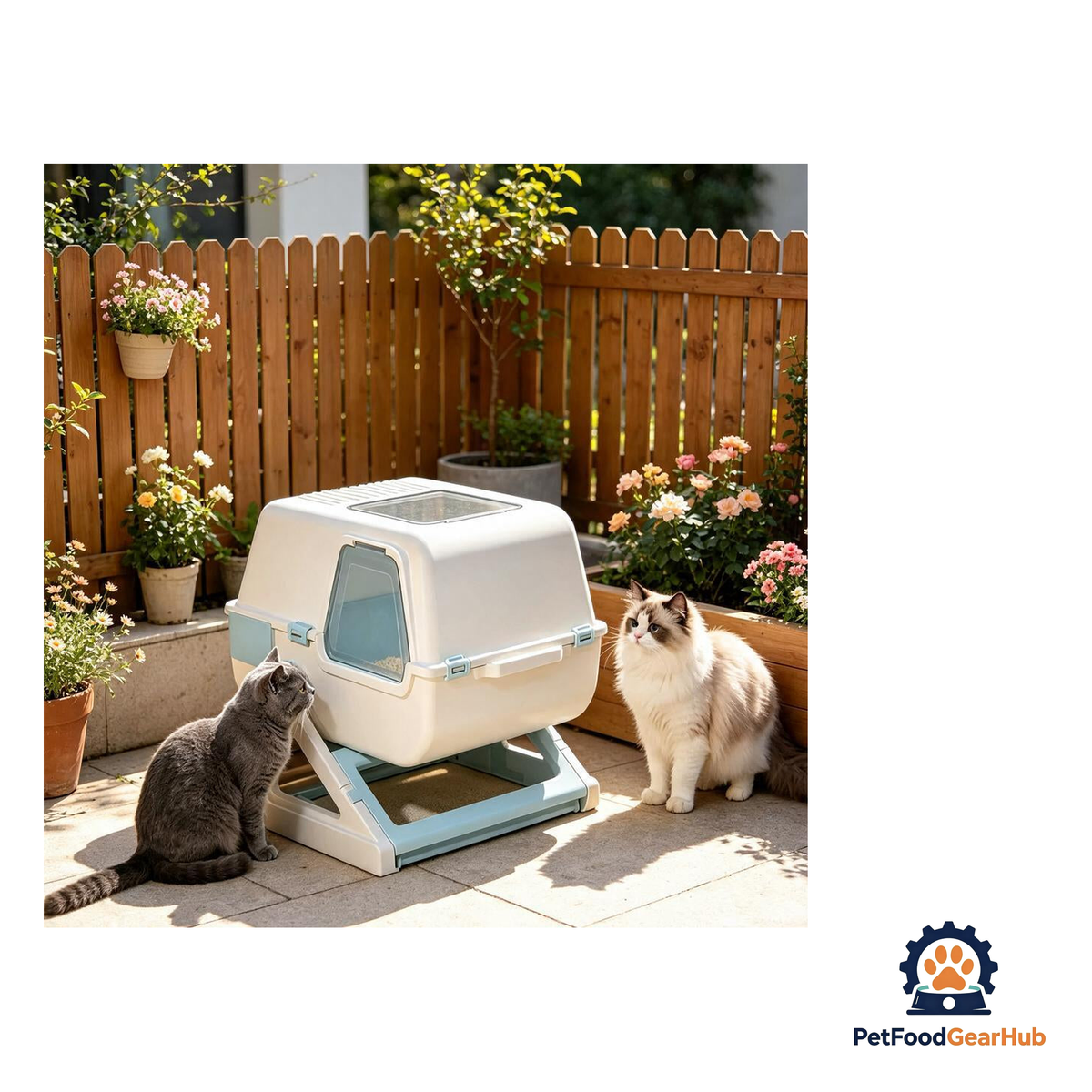 PetFoodGearHub Semi-Auto Flip Cleaning Litter Box - product image 3