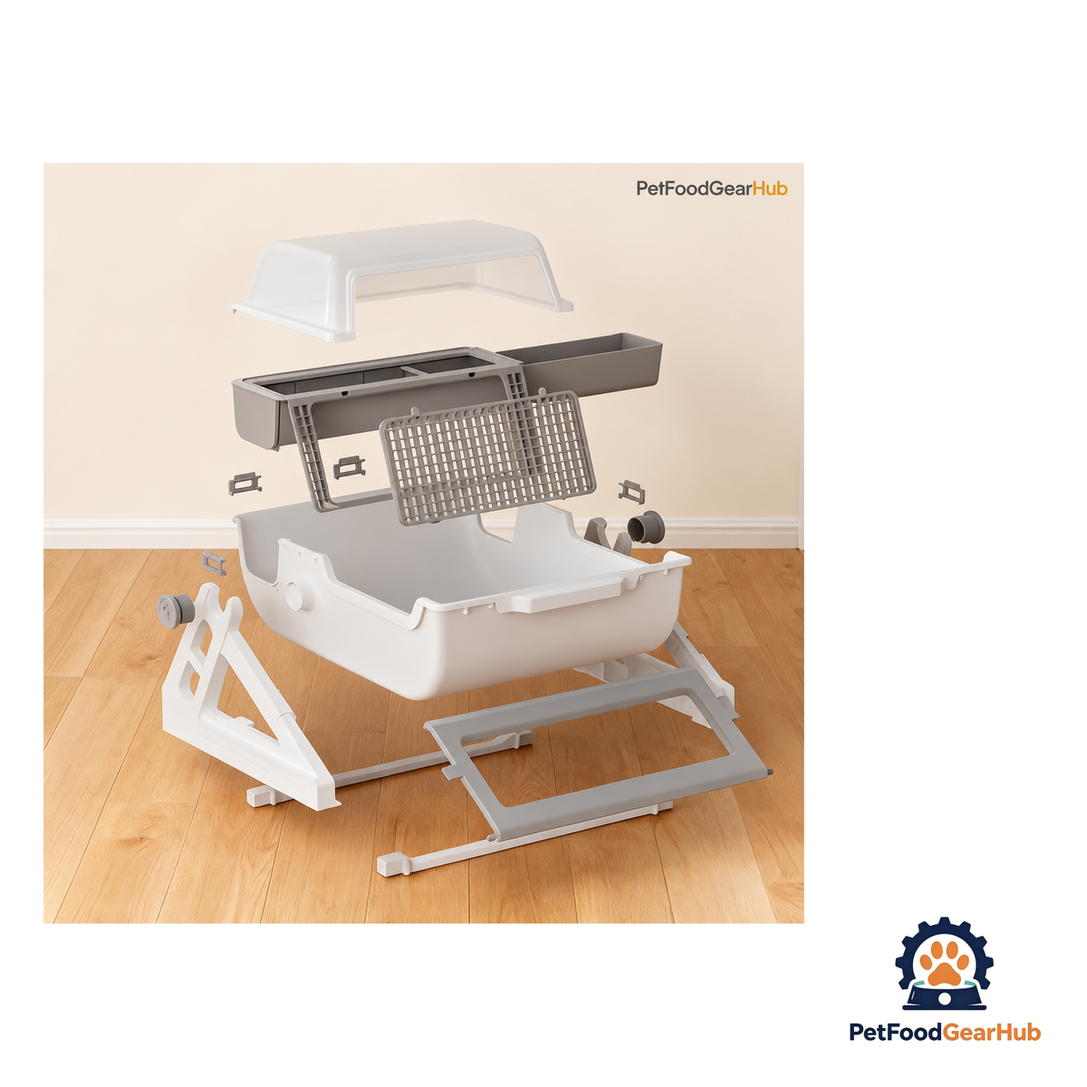 PetFoodGearHub Semi-Auto Flip Cleaning Litter Box - product image 20