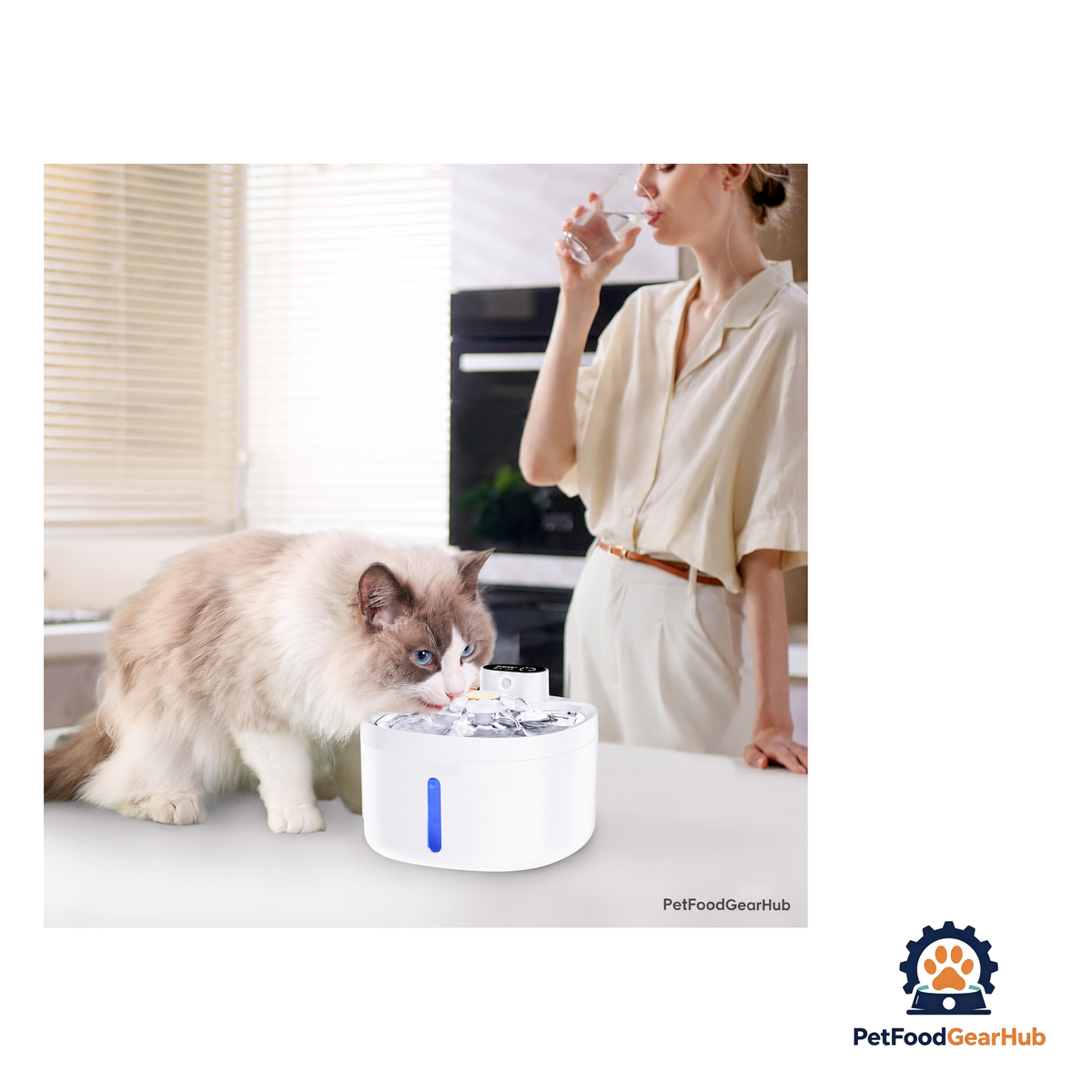 PetFoodGearHub Three-Mode Sensor-Activated Pet Fountain - product image 5
