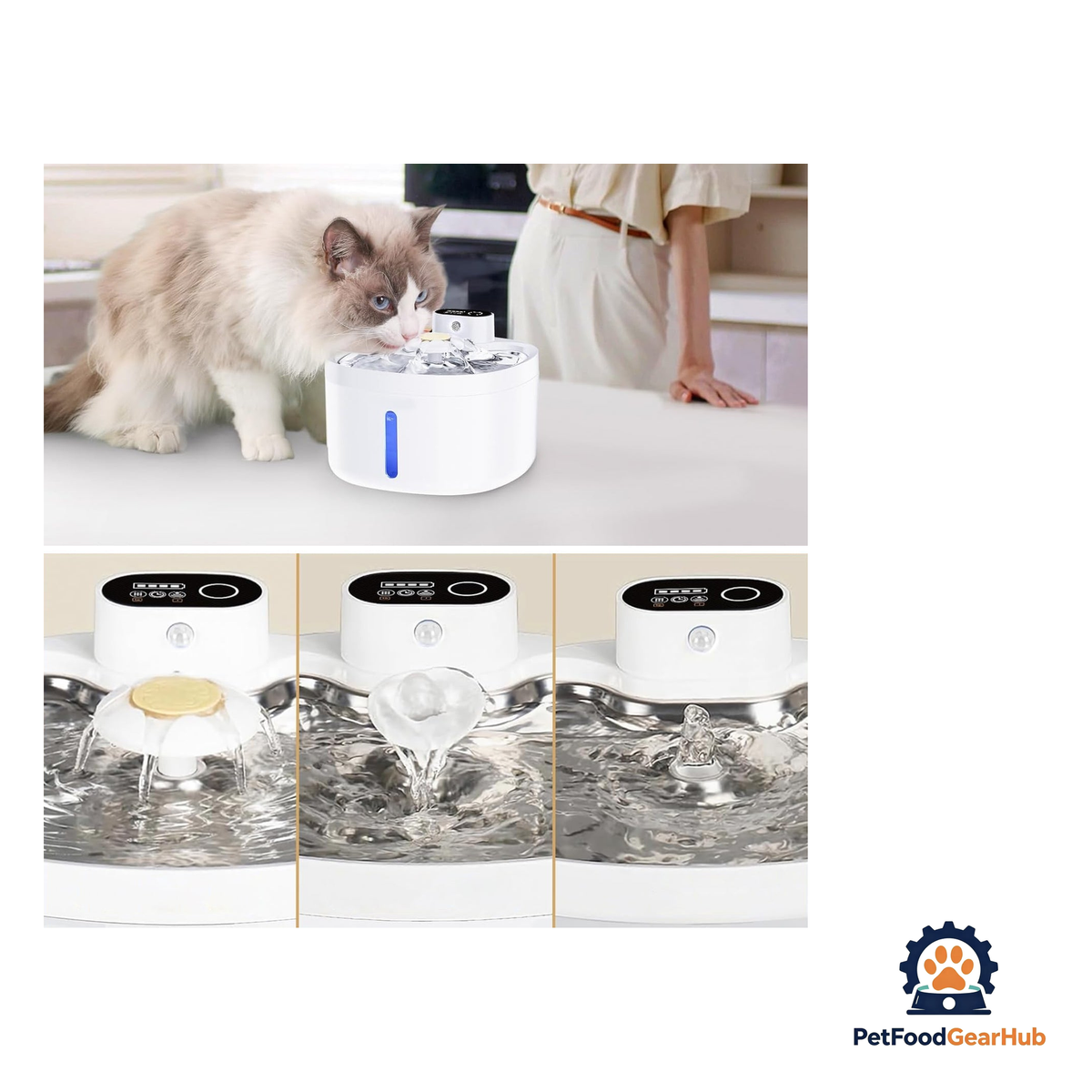 PetFoodGearHub Three-Mode Sensor-Activated Pet Fountain - product image 13