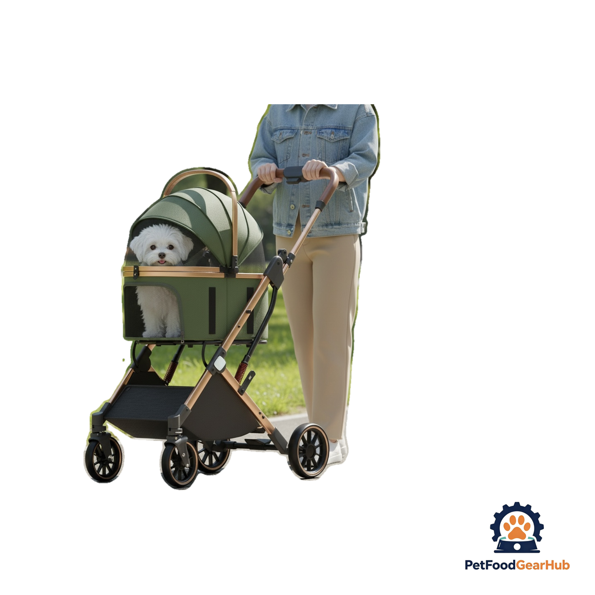 PetFoodGearHub 2-in-1 Foldable Pet Stroller - product image 1