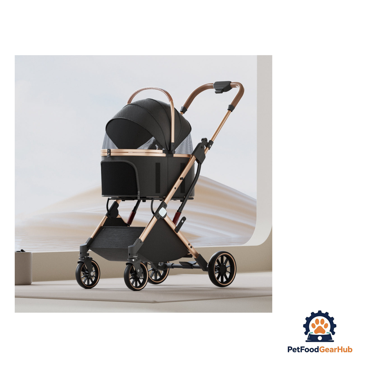 PetFoodGearHub 2-in-1 Foldable Pet Stroller - product image 3