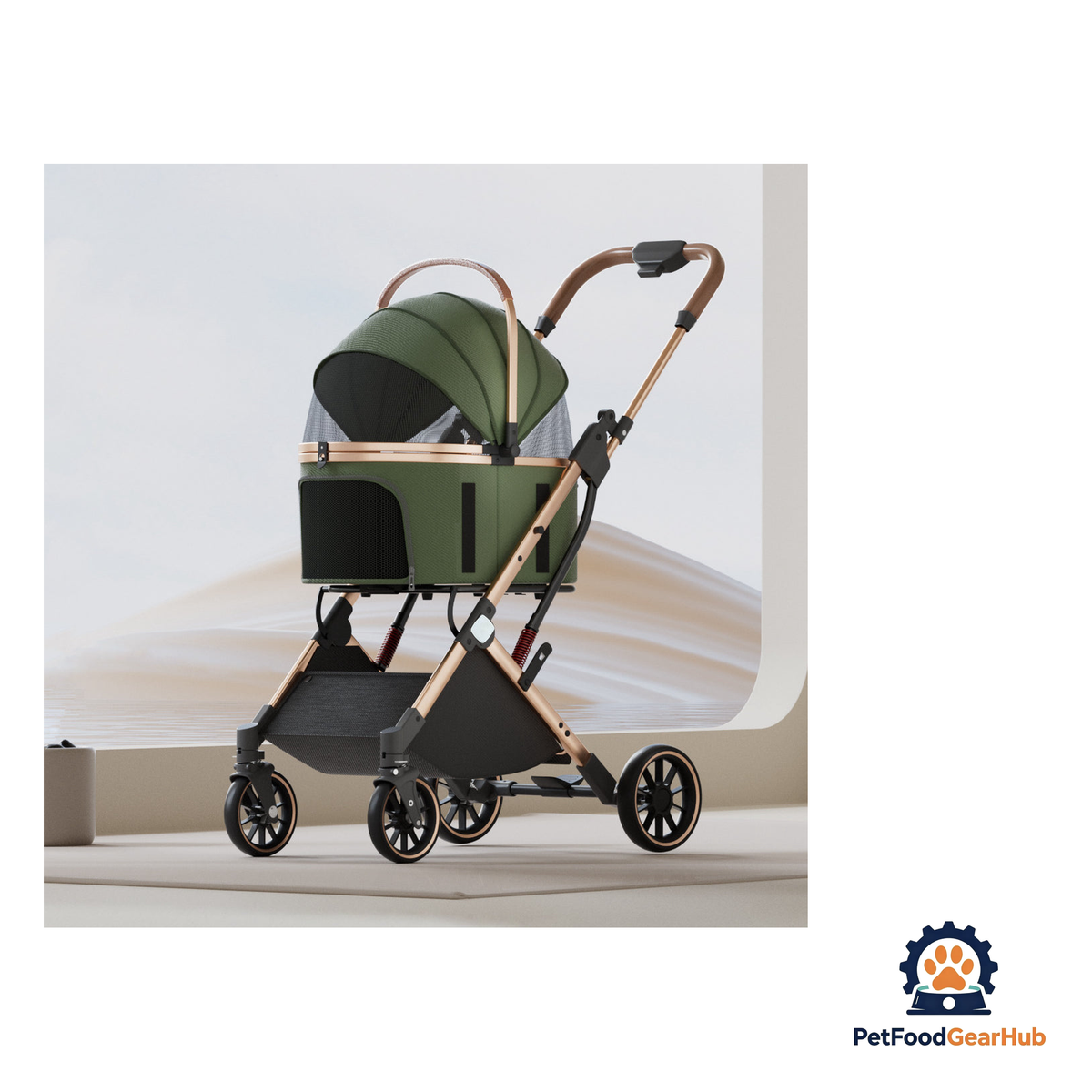 PetFoodGearHub 2-in-1 Foldable Pet Stroller - product image 5