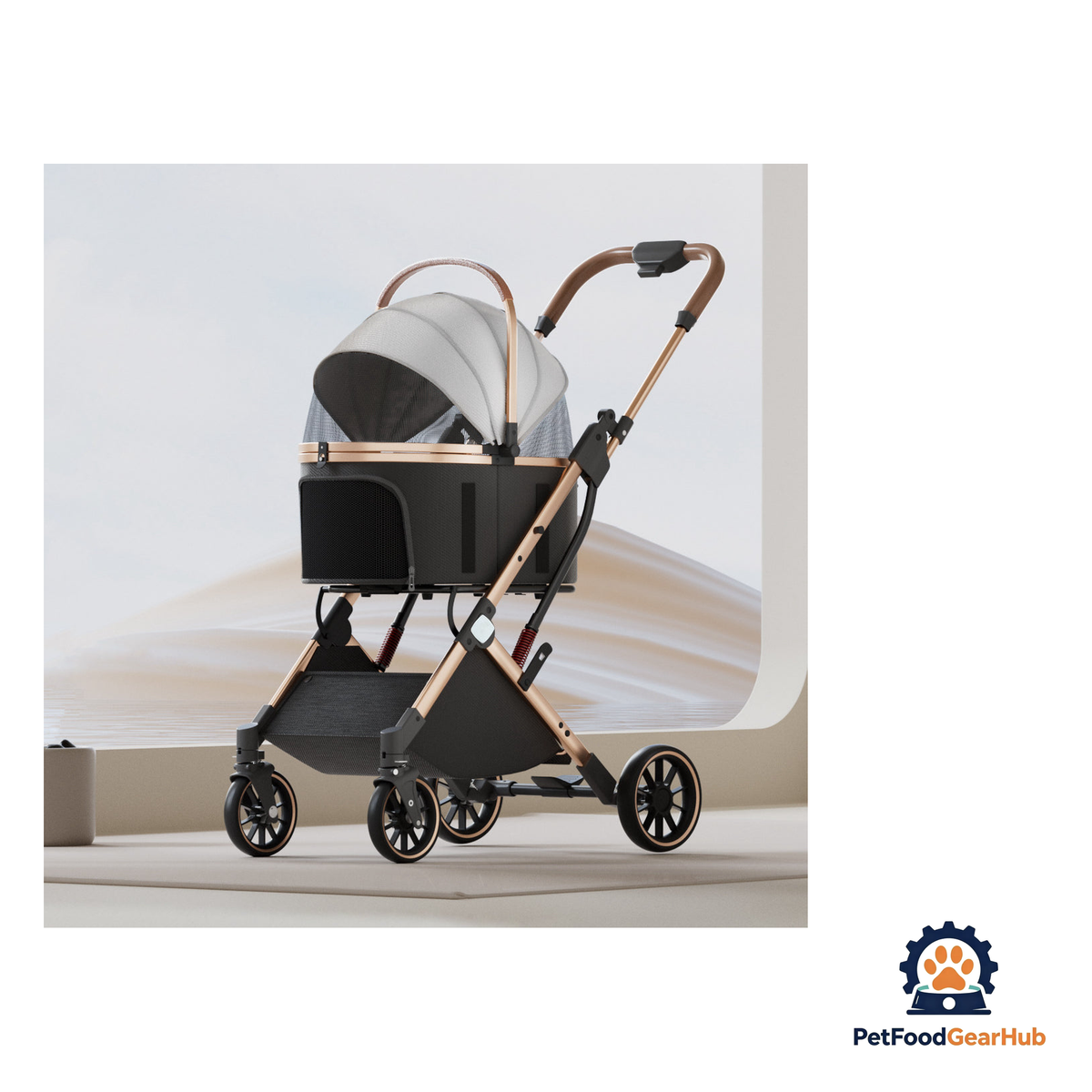 PetFoodGearHub 2-in-1 Foldable Pet Stroller - product image 6