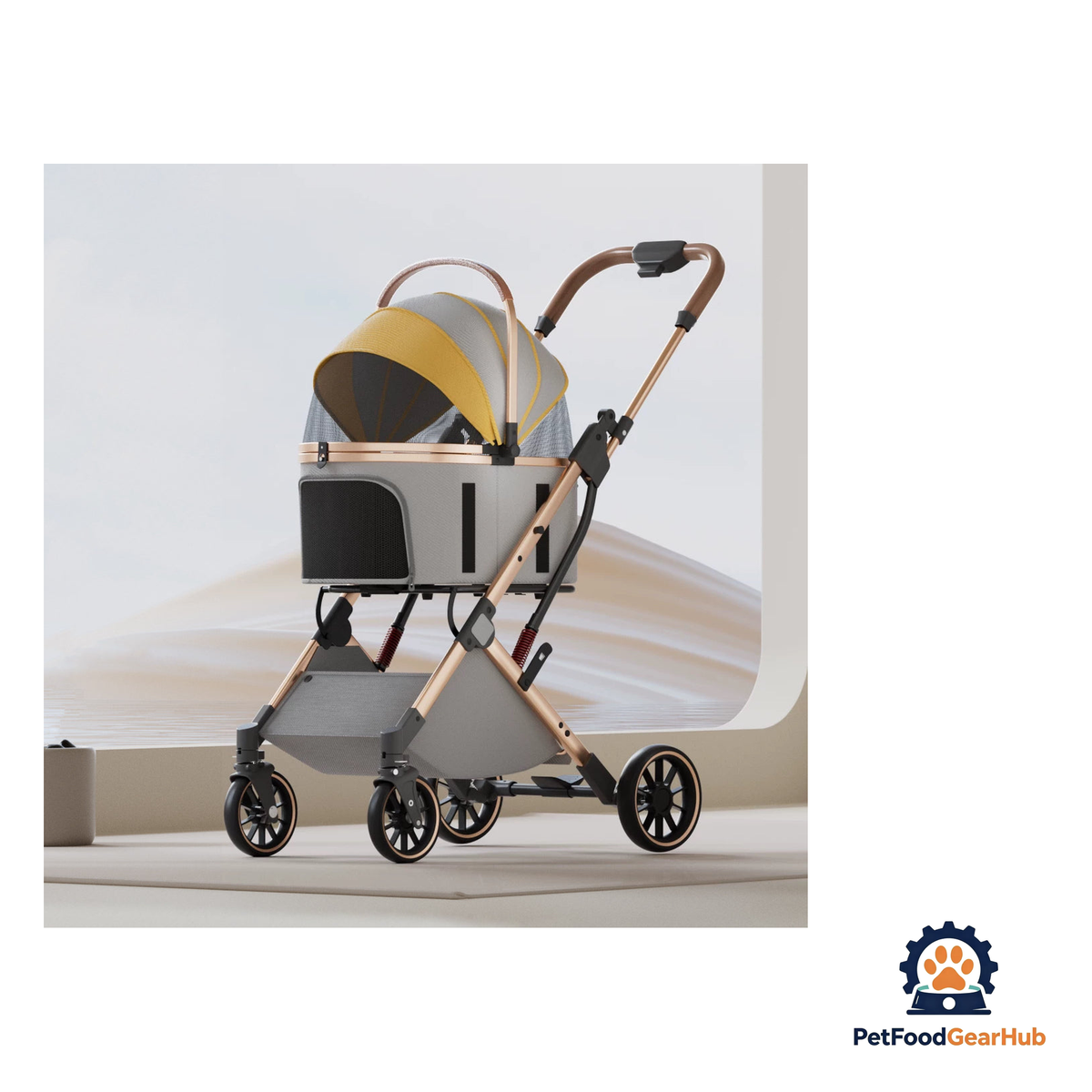 PetFoodGearHub 2-in-1 Foldable Pet Stroller - product image 7
