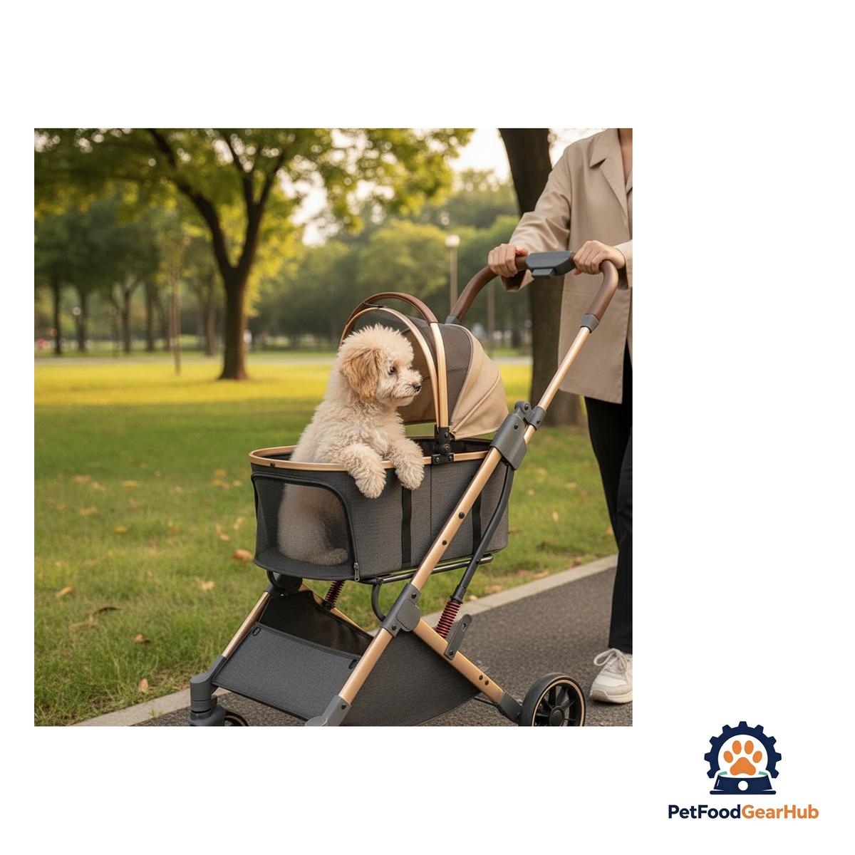 PetFoodGearHub 2-in-1 Foldable Pet Stroller - product image 11