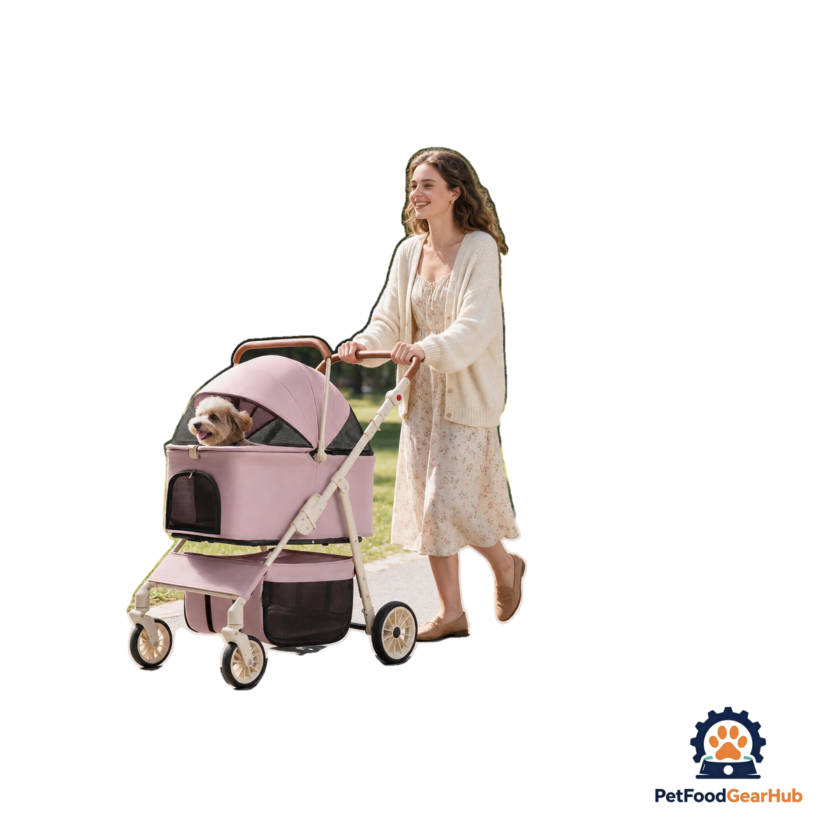PetFoodGearHub 2-in-1 Foldable Pet Travel Stroller - product image 1