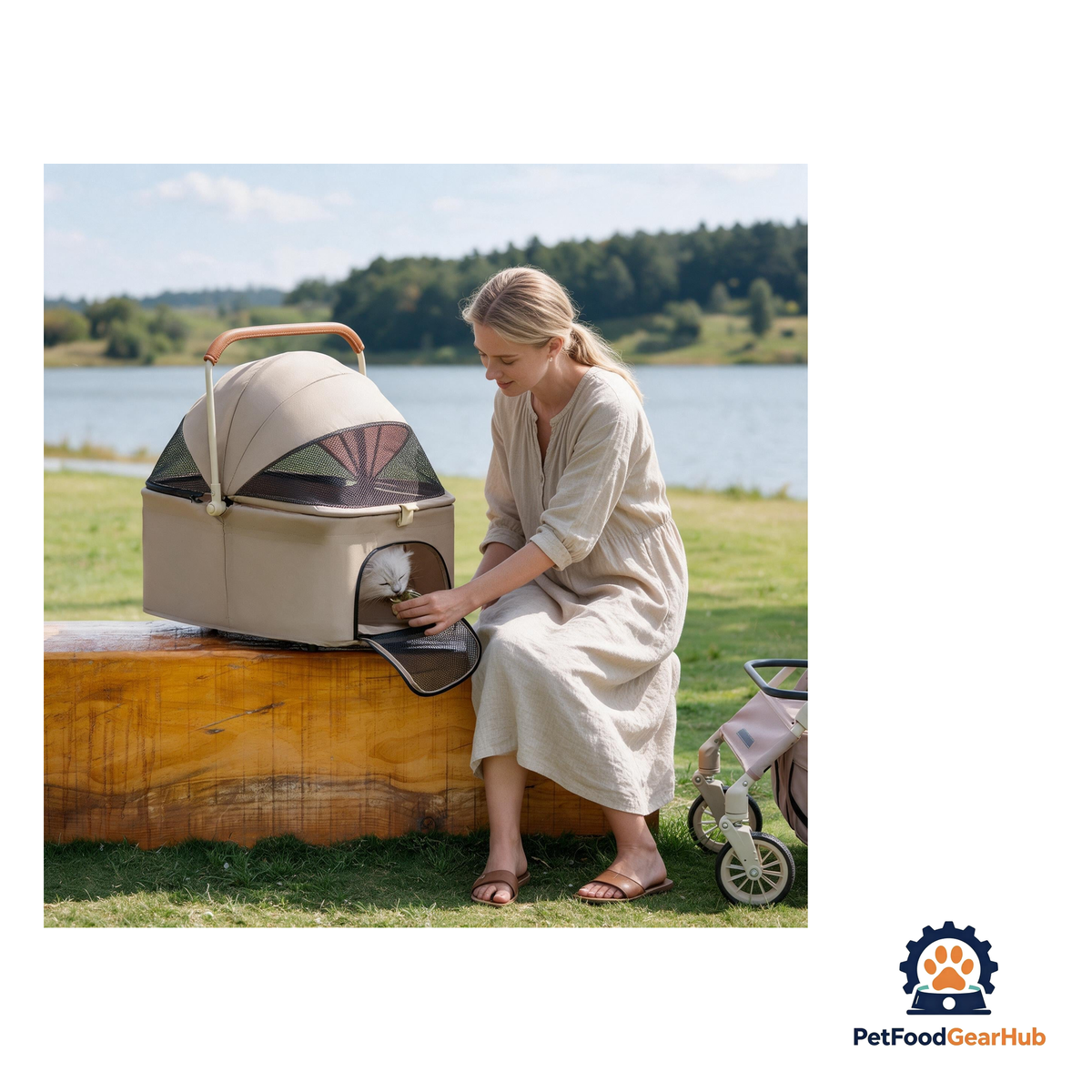 PetFoodGearHub 2-in-1 Foldable Pet Travel Stroller - product image 2
