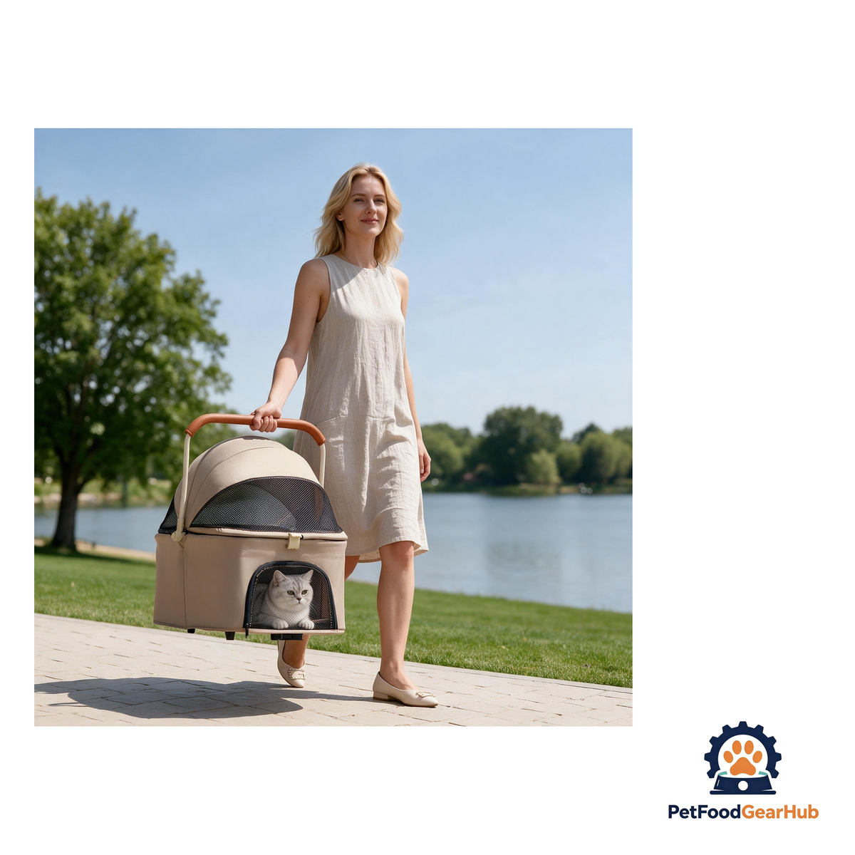 PetFoodGearHub 2-in-1 Foldable Pet Travel Stroller - product image 4