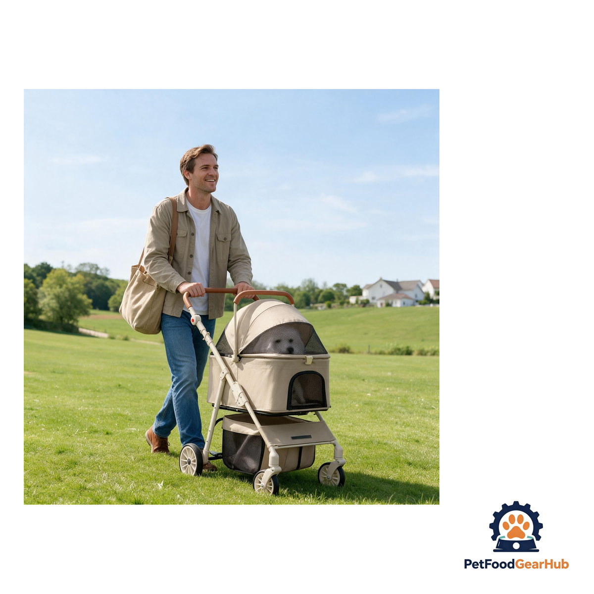 PetFoodGearHub 2-in-1 Foldable Pet Travel Stroller - product image 5