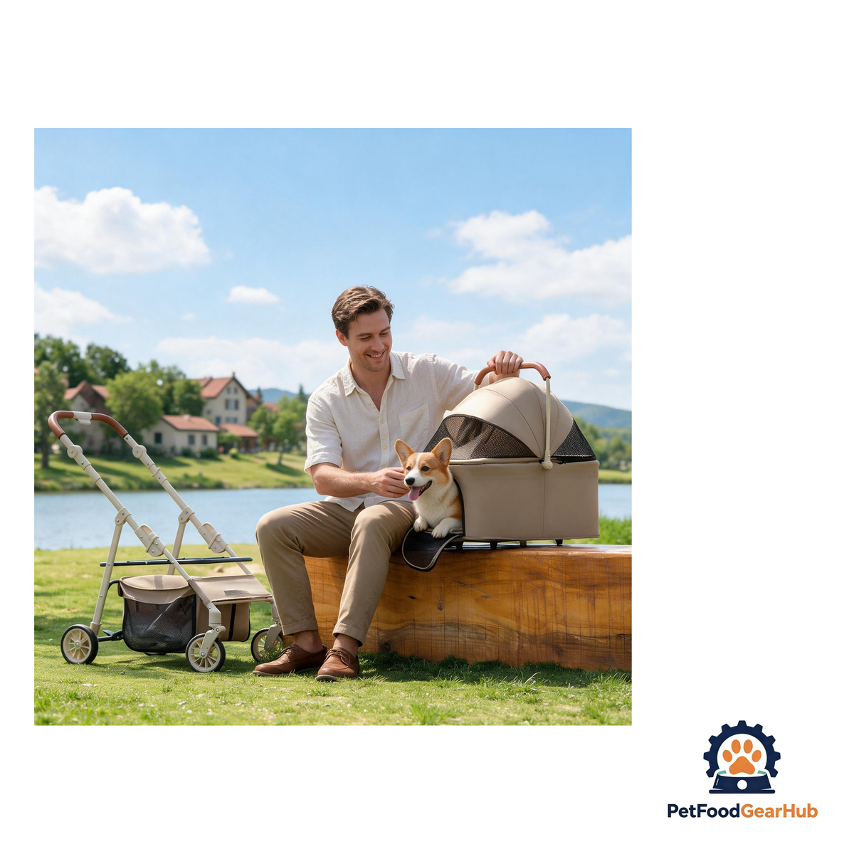 PetFoodGearHub 2-in-1 Foldable Pet Travel Stroller - product image 6