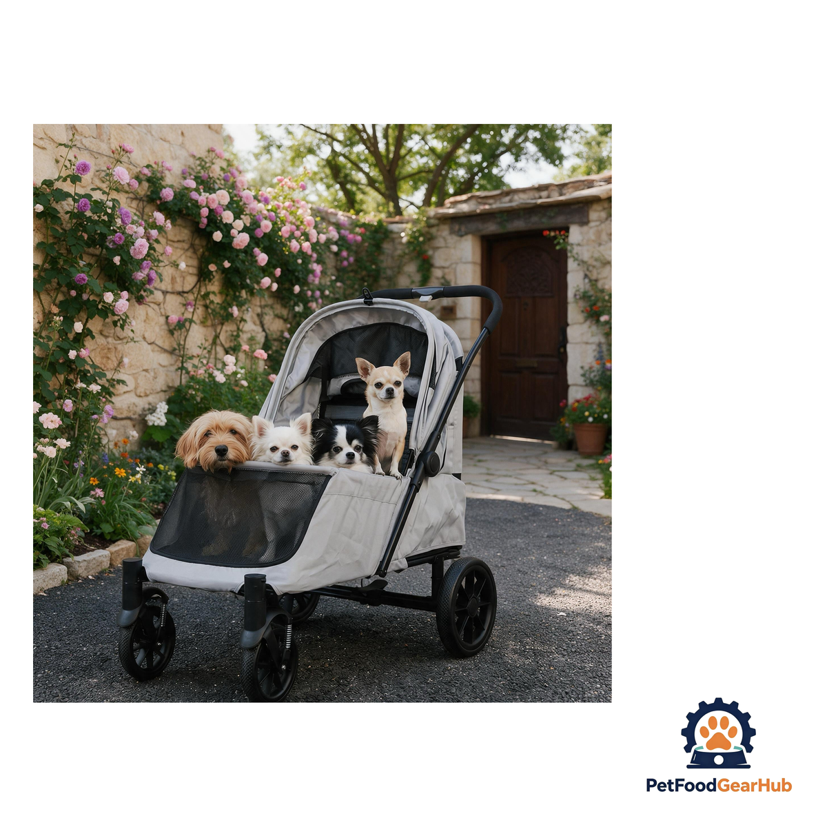 PetFoodGearHub Large Foldable Pet Stroller with Ramp - product image 10
