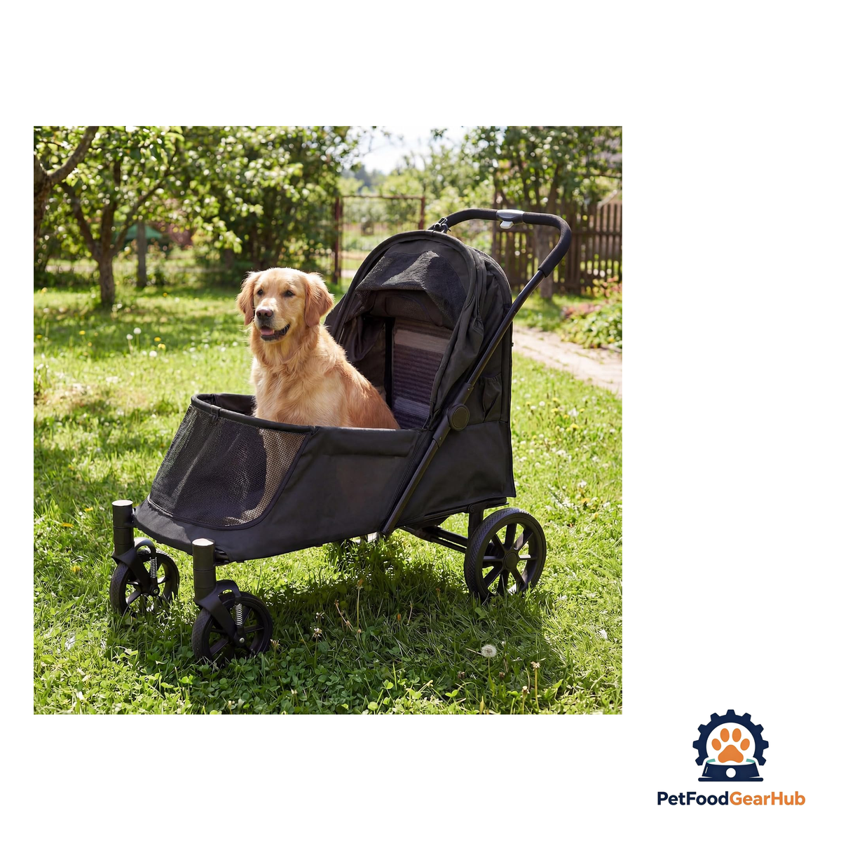 PetFoodGearHub Large Foldable Pet Stroller with Ramp - product image 11