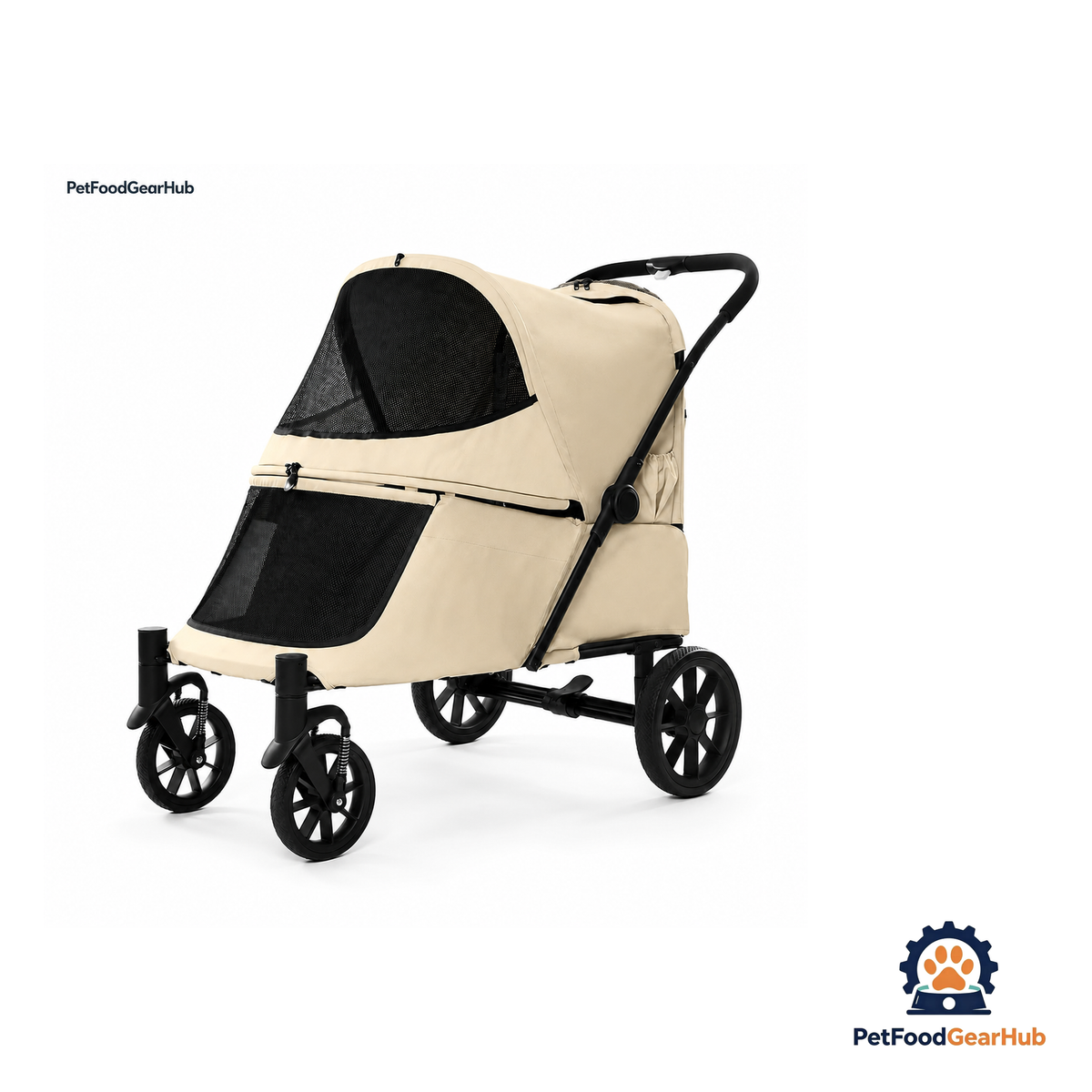 PetFoodGearHub Large Foldable Pet Stroller with Ramp - product image 19