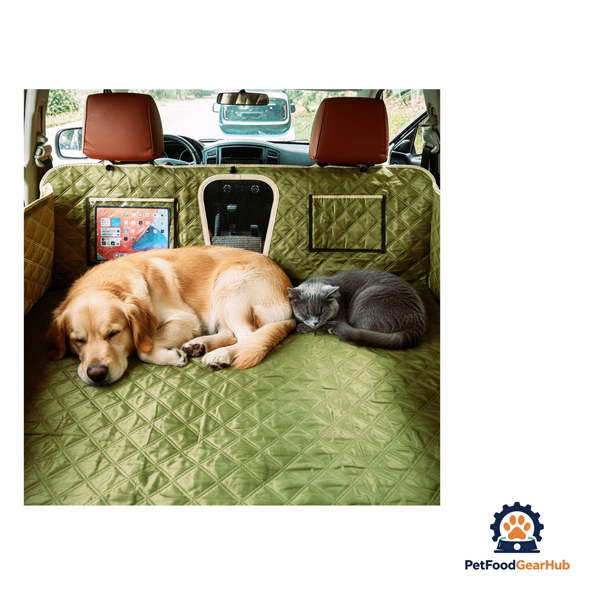 PetFoodGearHub Four-Board Reinforced Pet Car Seat Cover - product image 5