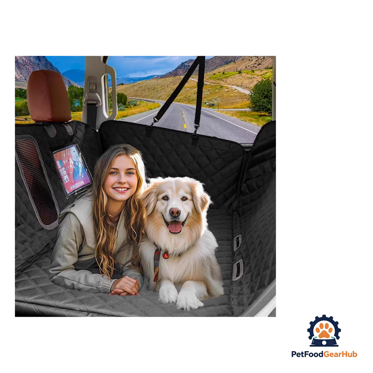 PetFoodGearHub Four-Board Reinforced Pet Car Seat Cover - product image 11