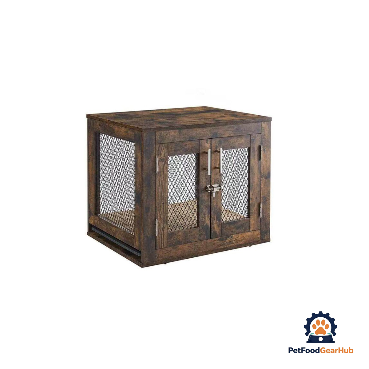 PetFoodGearHub Rustic Dog Crate - product image 2