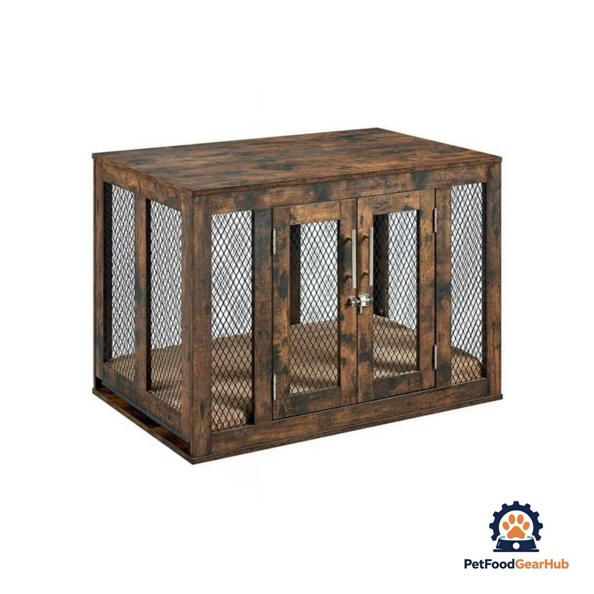 PetFoodGearHub Rustic Dog Crate - product image 3