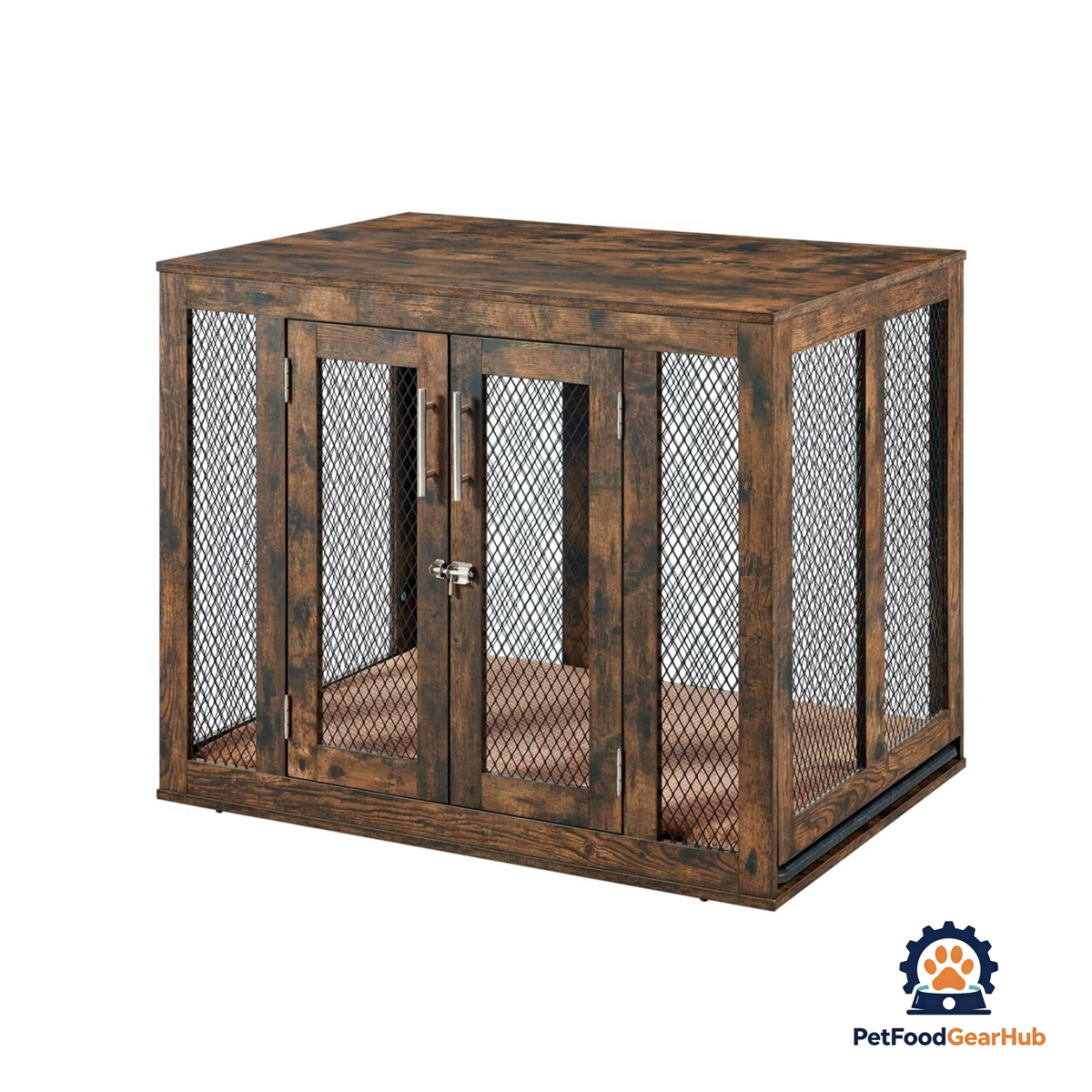 PetFoodGearHub Rustic Dog Crate - product image 4
