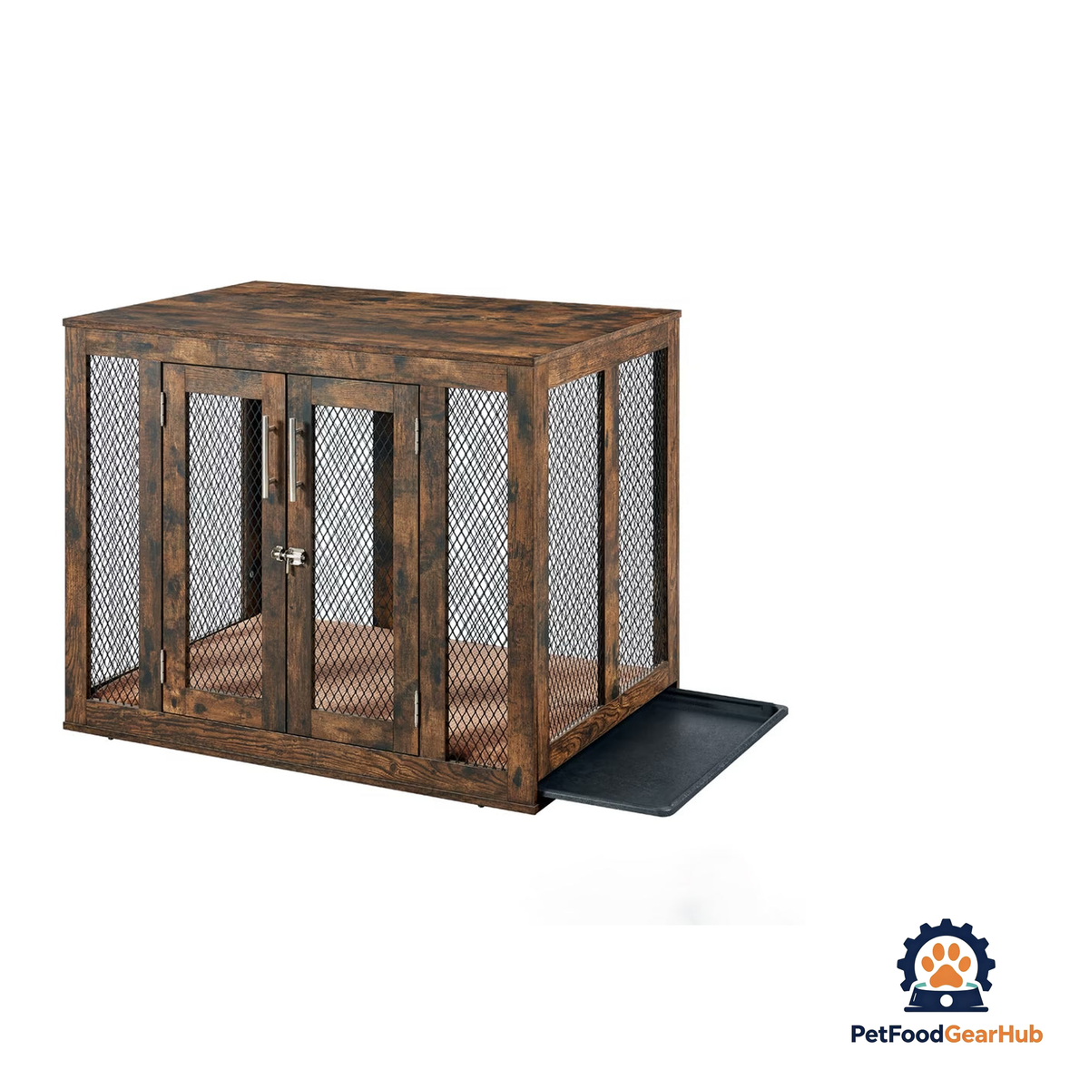 PetFoodGearHub Rustic Dog Crate - product image 9