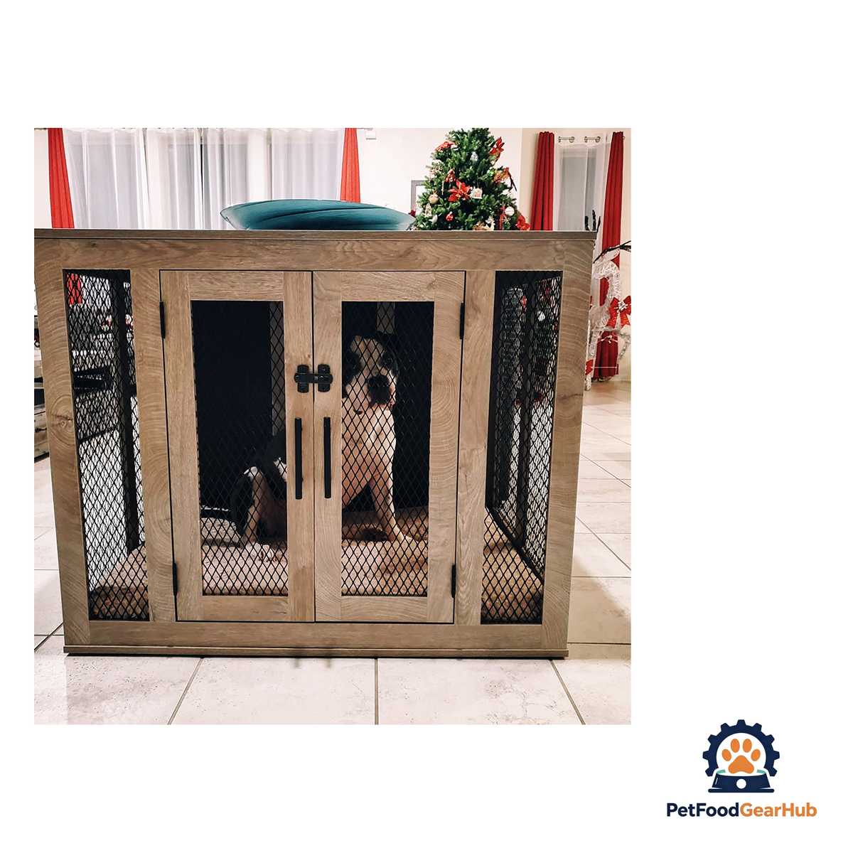 PetFoodGearHub Rustic Dog Crate - product image 17