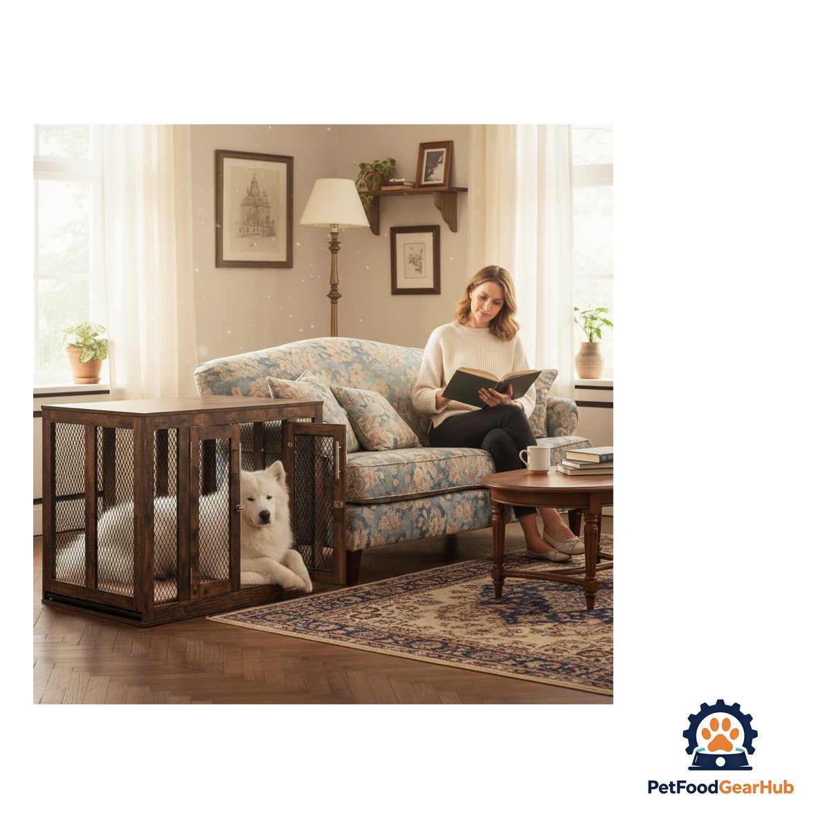 PetFoodGearHub Rustic Dog Crate - product image 20