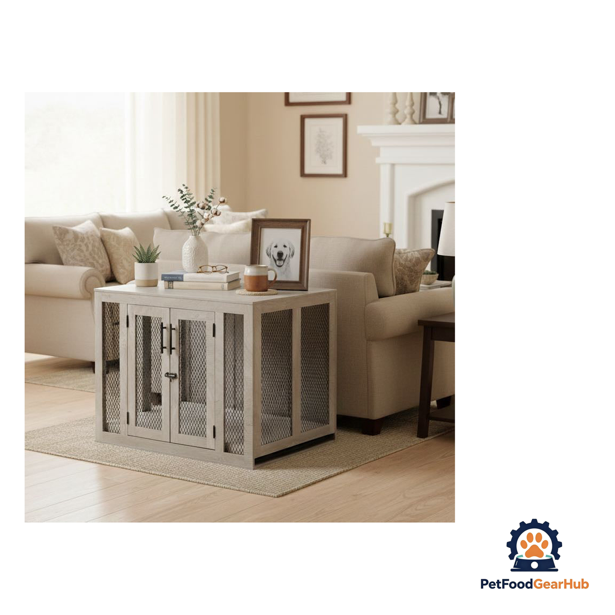 PetFoodGearHub Rustic Dog Crate - product image 26