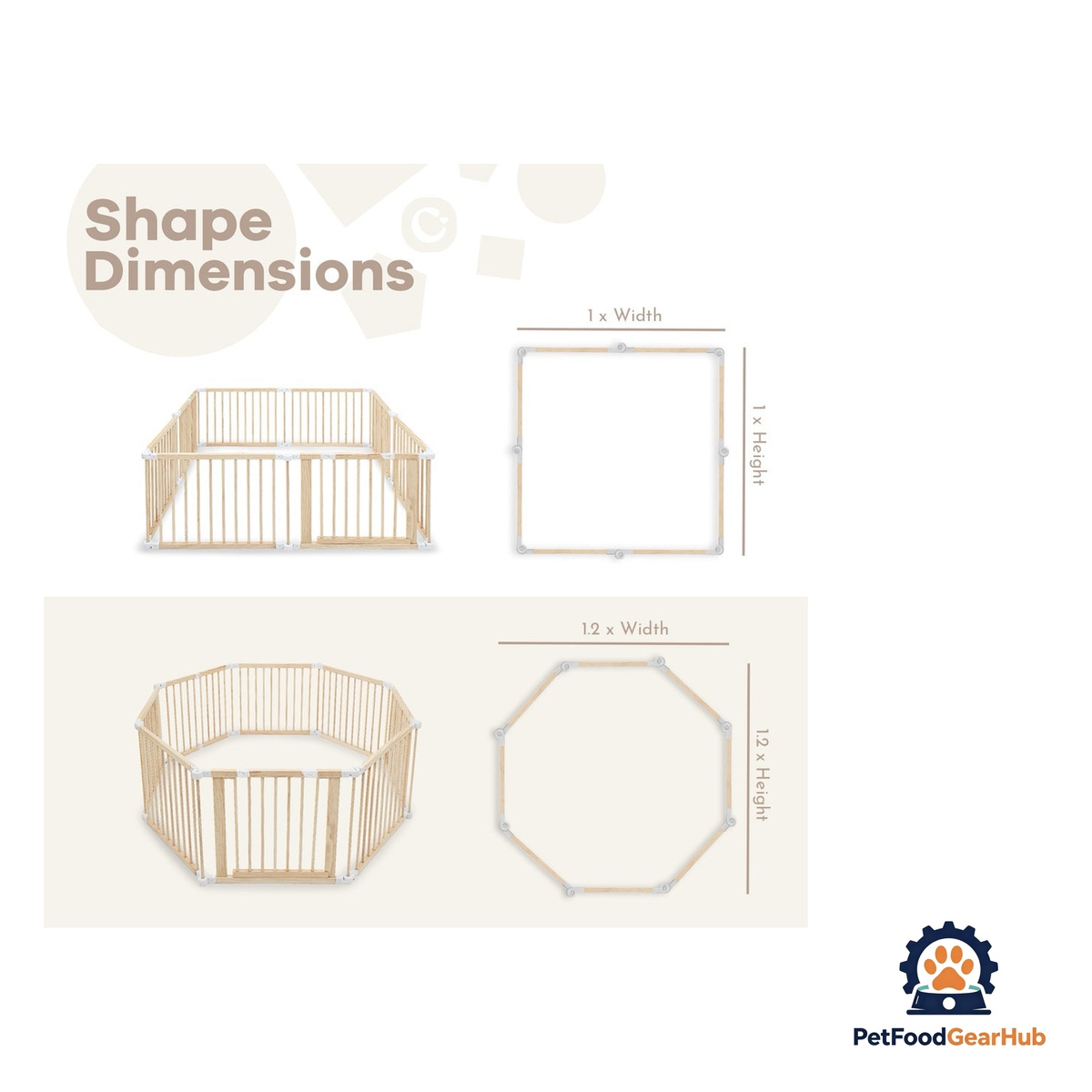 PetFoodGearHub Customizable Natural Timber Pet Playpen - product image 11