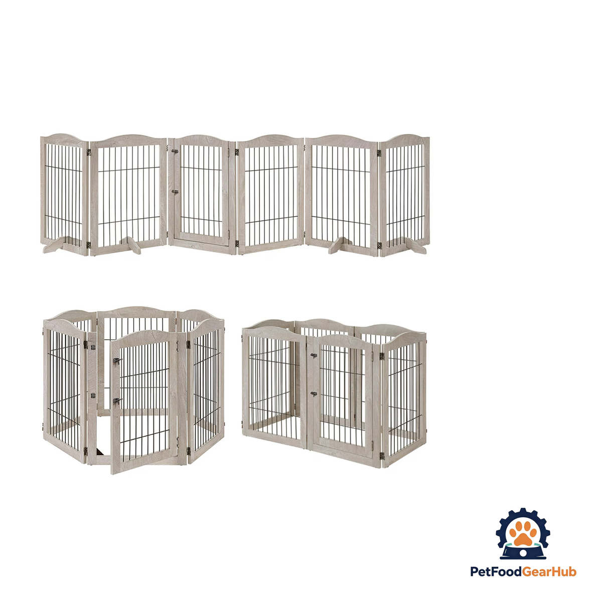 PetFoodGearHub Expandable Timber Pet Playpen (6-Pcs Set) - product image 3