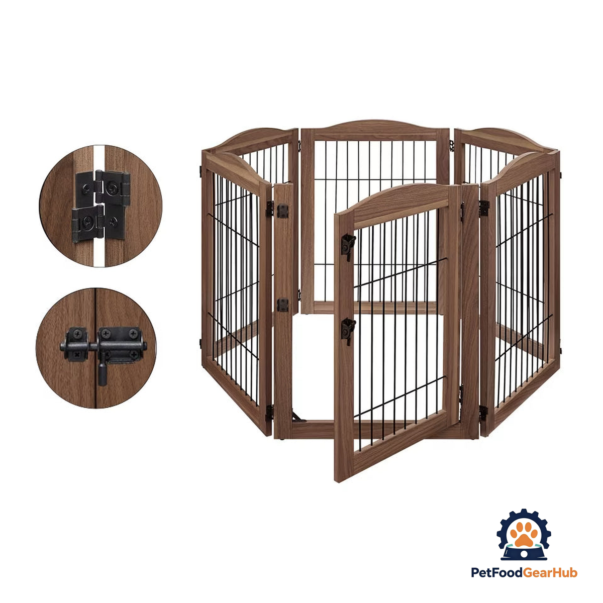 PetFoodGearHub Expandable Timber Pet Playpen (6-Pcs Set) - product image 11