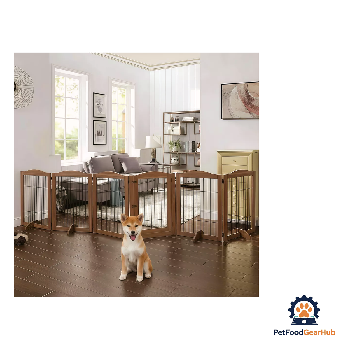 PetFoodGearHub Expandable Timber Pet Playpen (6-Pcs Set) - product image 18