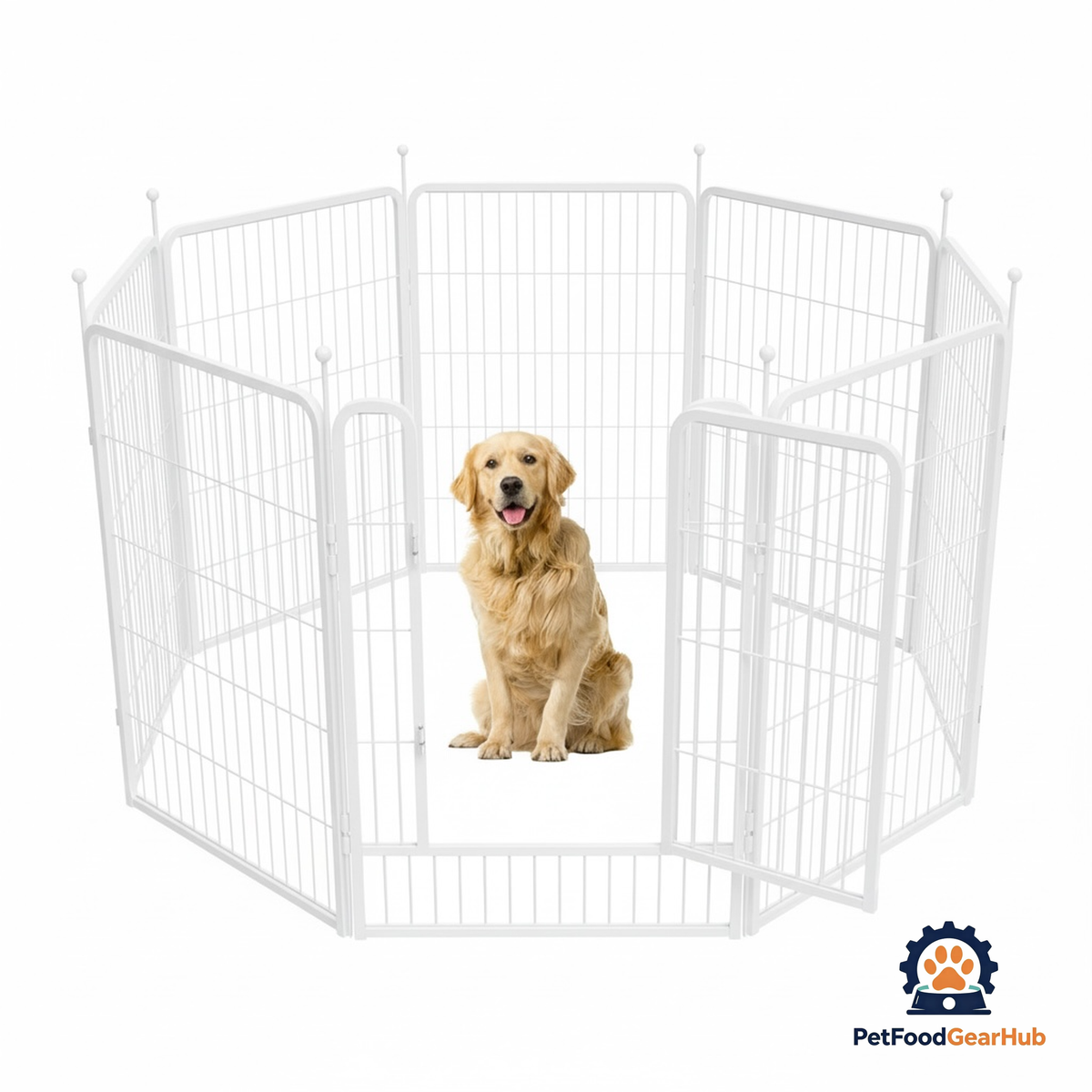 PetFoodGearHub Eight-Panel Modular Pet Playpen and Barrier - product image 11