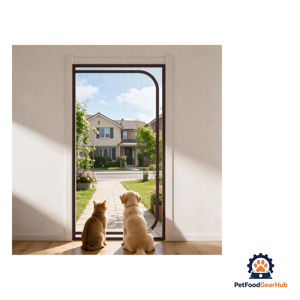 PetFoodGearHub Zip-In Mesh Cat Door Curtain - product image 3