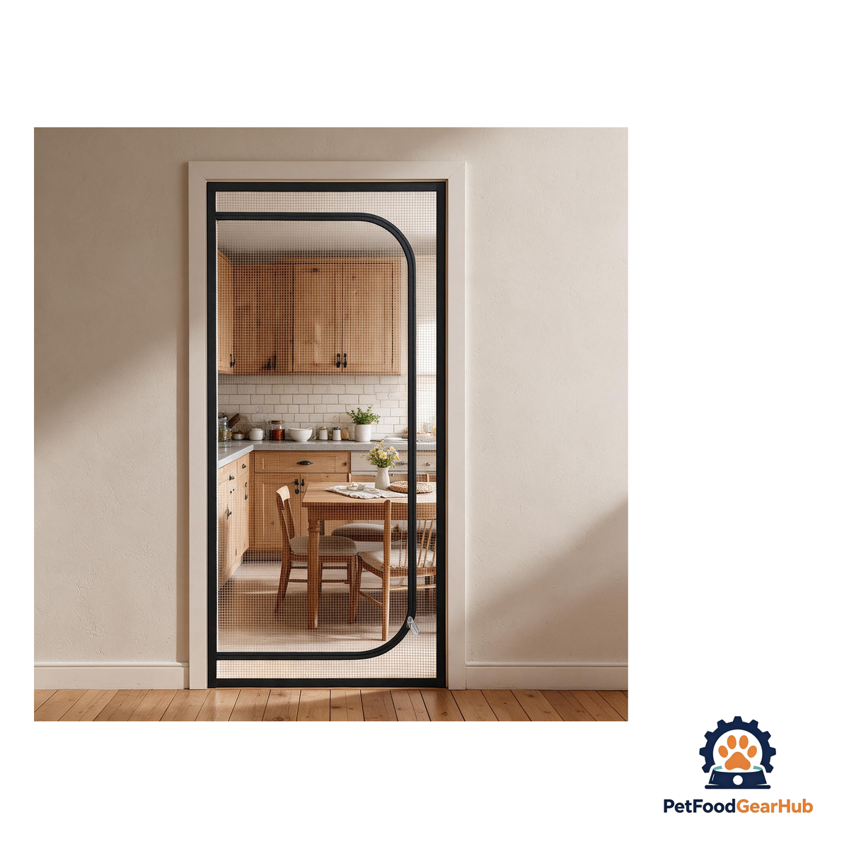 PetFoodGearHub Zip-In Mesh Cat Door Curtain - product image 4
