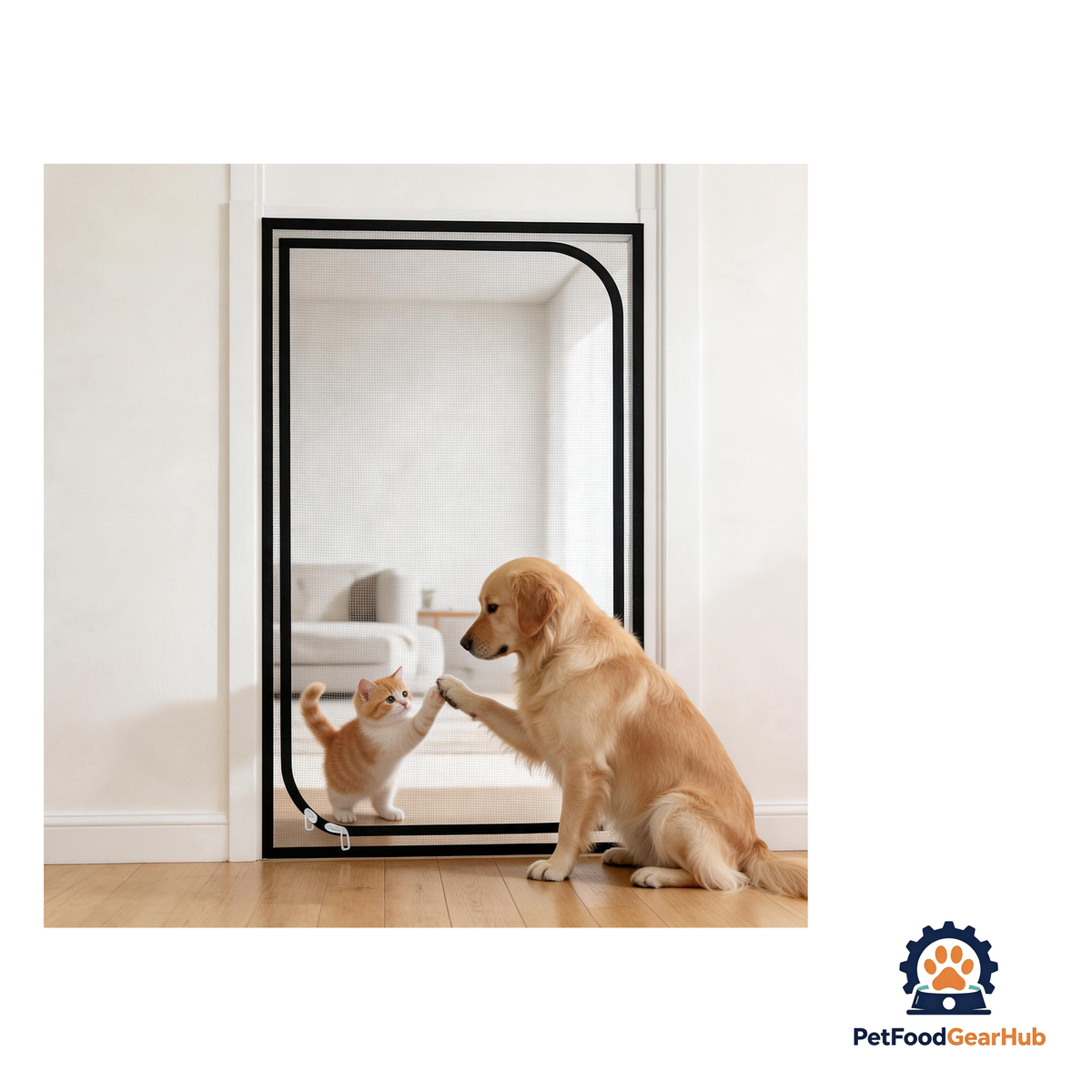 PetFoodGearHub Zip-In Mesh Cat Door Curtain - product image 6
