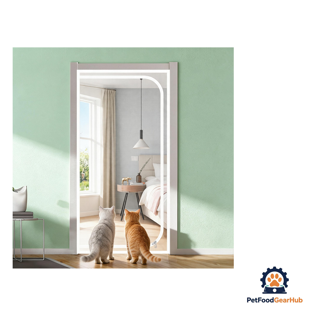 PetFoodGearHub Zip-In Mesh Cat Door Curtain - product image 16