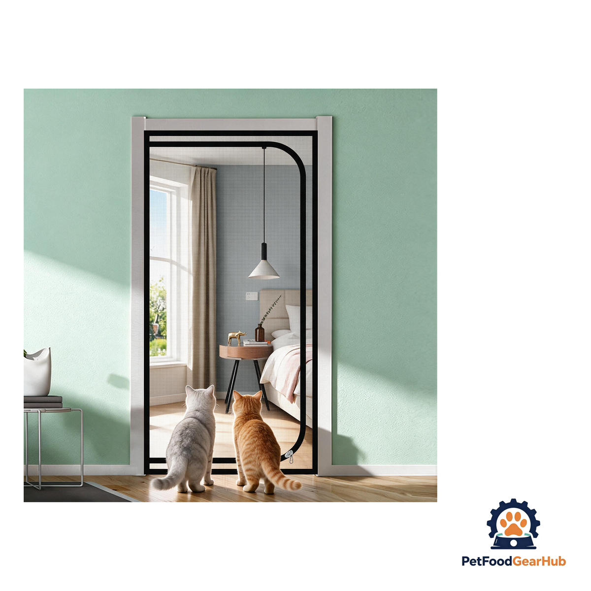 PetFoodGearHub Zip-In Mesh Cat Door Curtain - product image 17