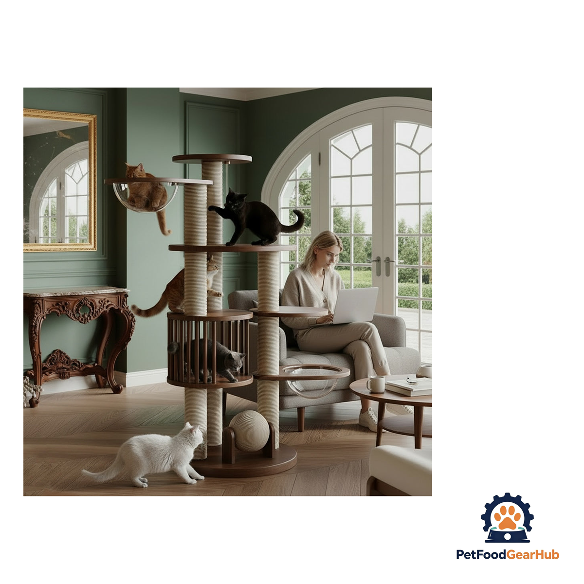 PetFoodGearHub Multi-Tier Cat Tree Tower - product image 3