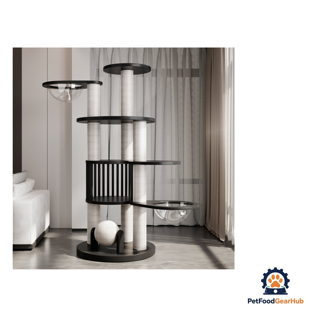 PetFoodGearHub Multi-Tier Cat Tree Tower - product image 4