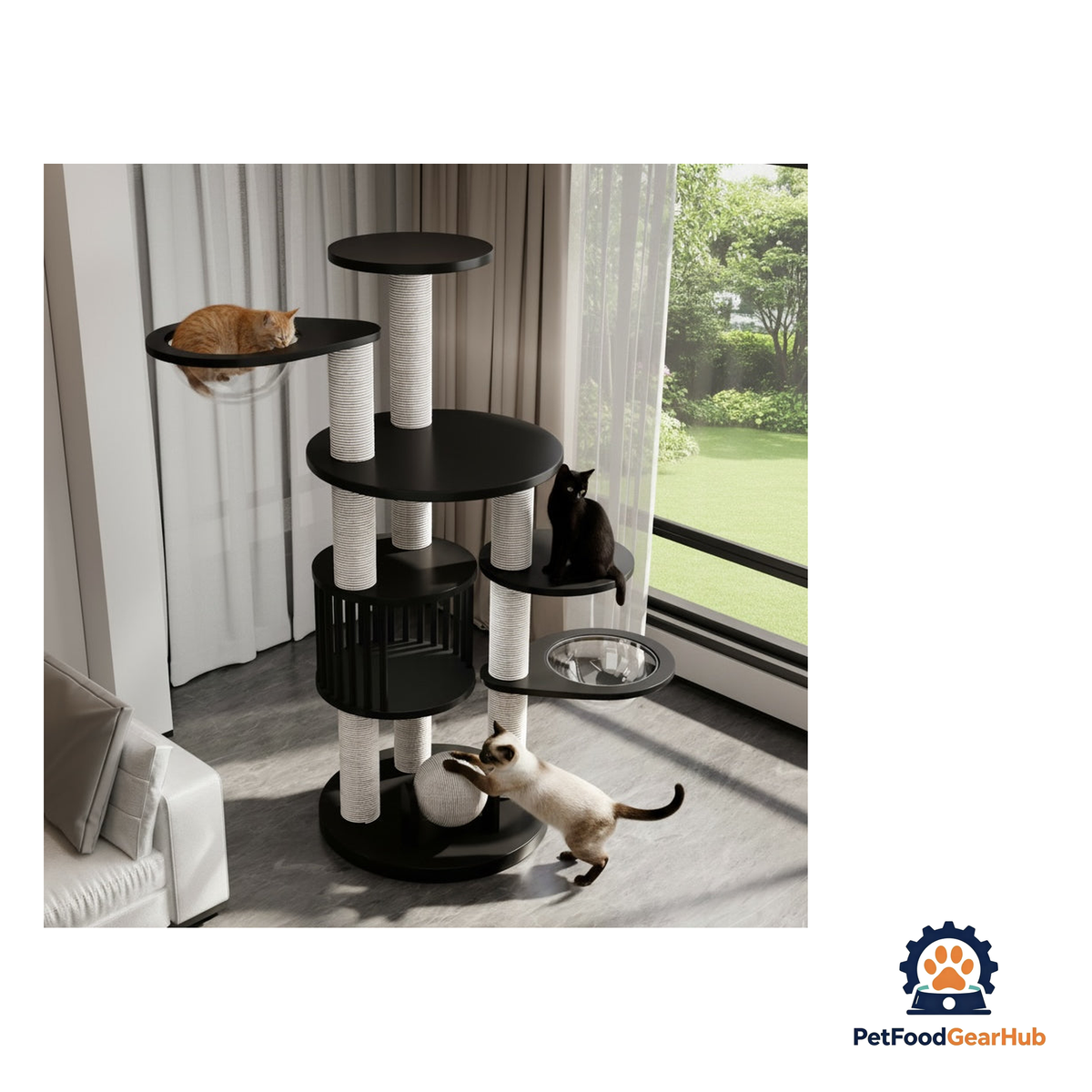 PetFoodGearHub Multi-Tier Cat Tree Tower - product image 8