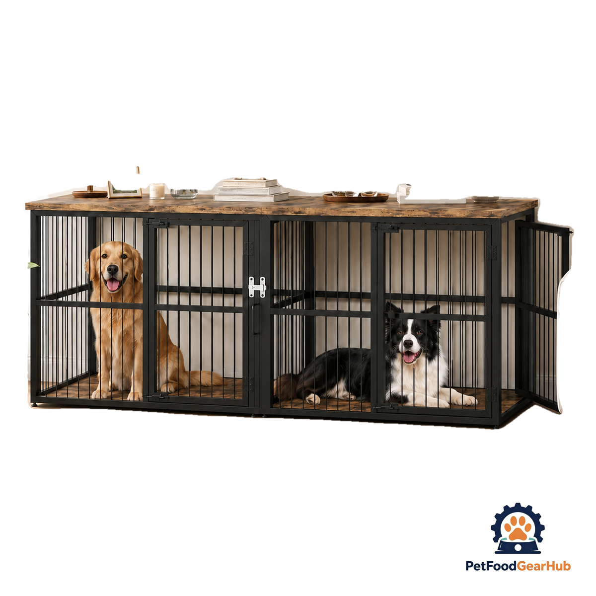 PetFoodGearHub 221 cm Double Dog Crate Console - product image 1