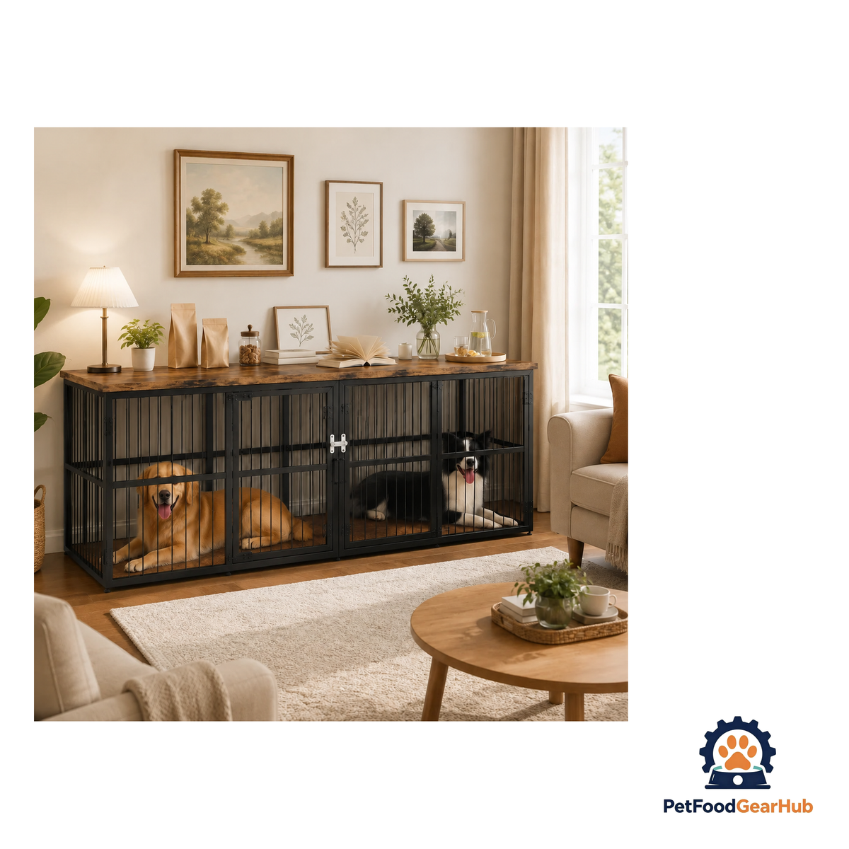 PetFoodGearHub 221 cm Double Dog Crate Console - product image 8