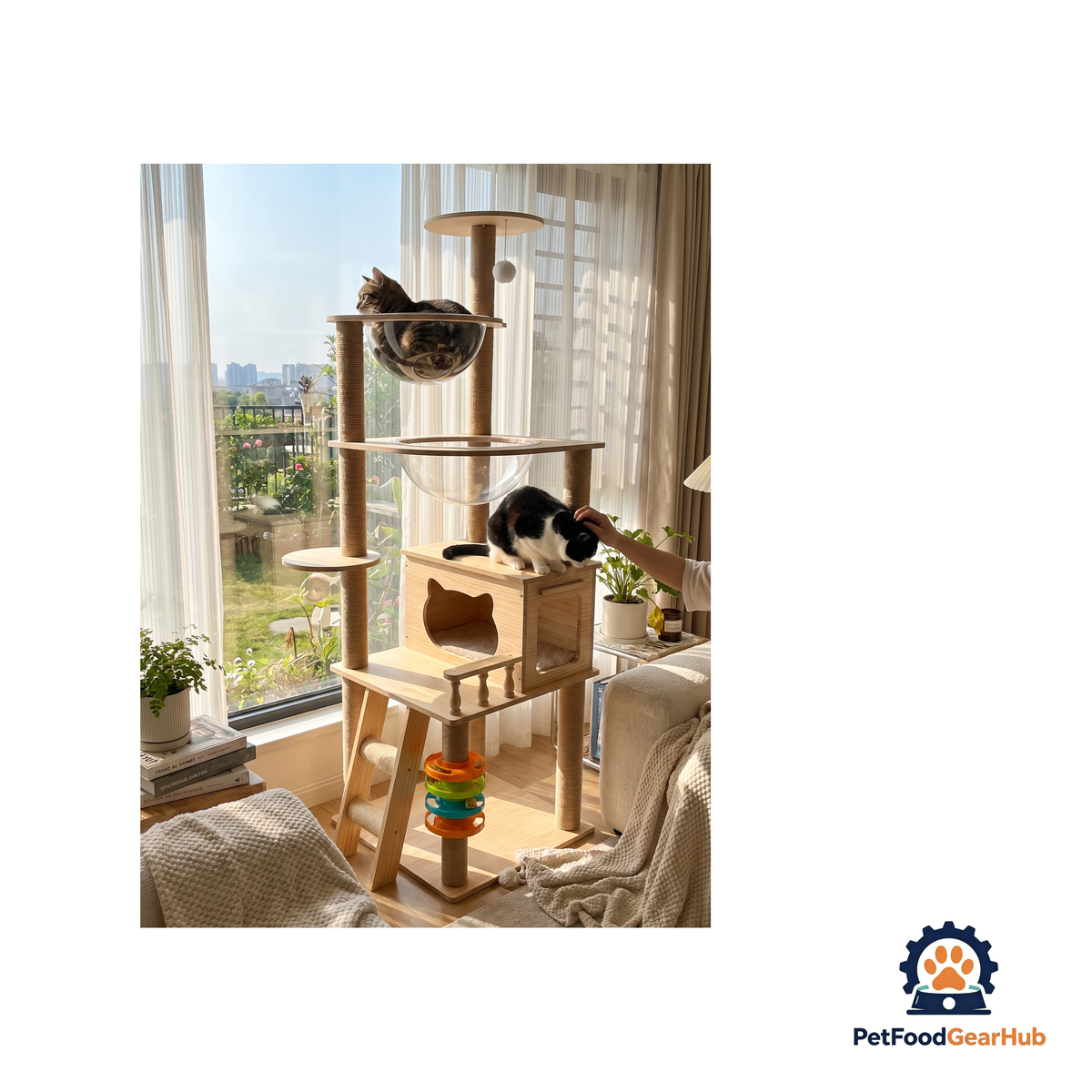 PetFoodGearHub 149.9 cm Cat Tower with Hammock - product image 2
